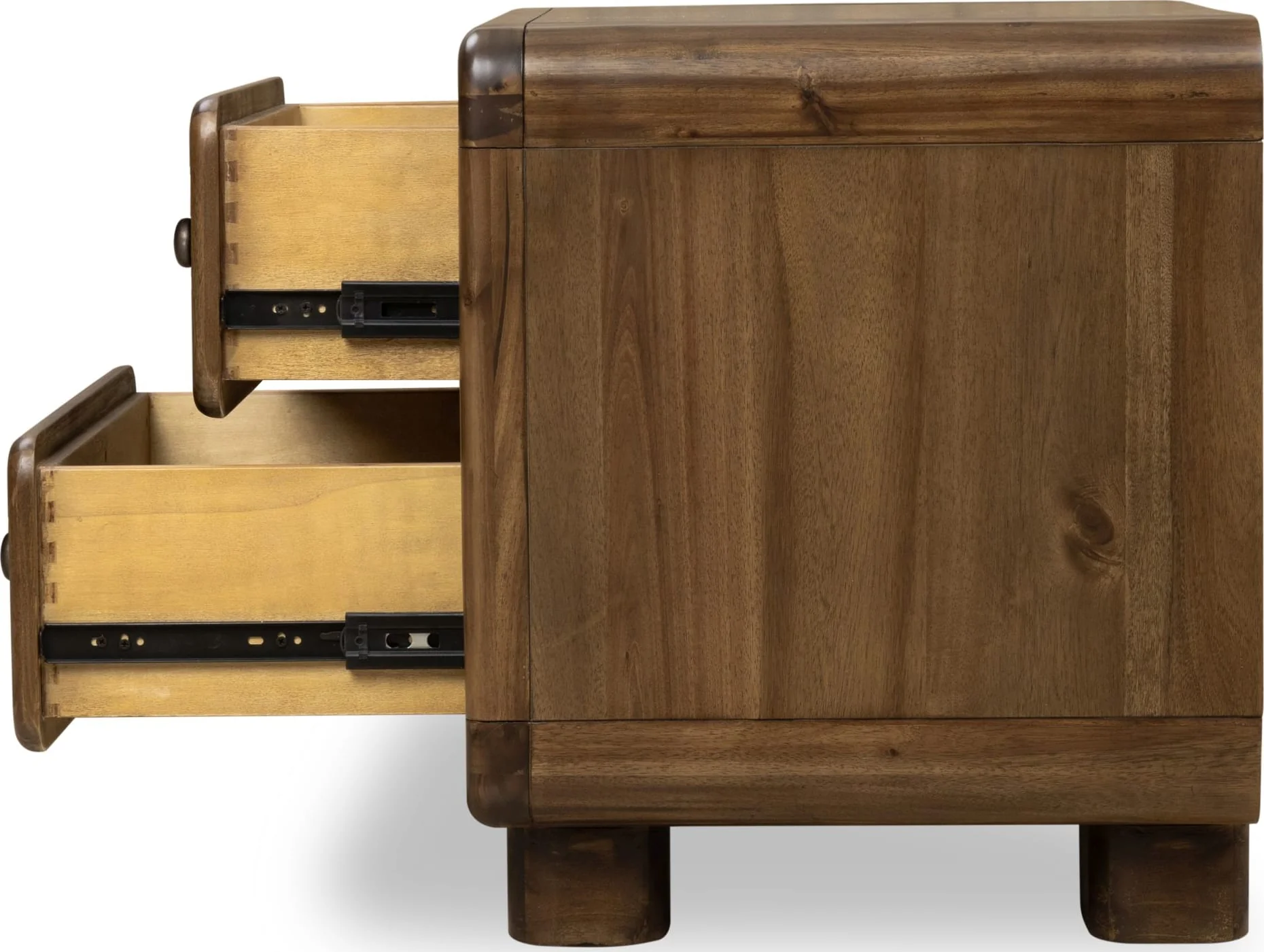 Boka Impala Two Drawer Acacia Wood Nightstand - Image 5