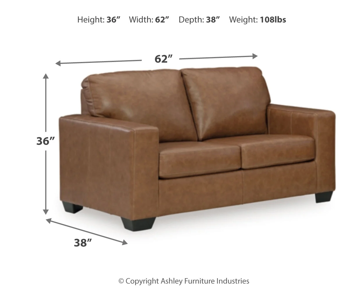 Bolsena Caramel Sofa, Loveseat and Recliner (Online Special Price) - Image 15