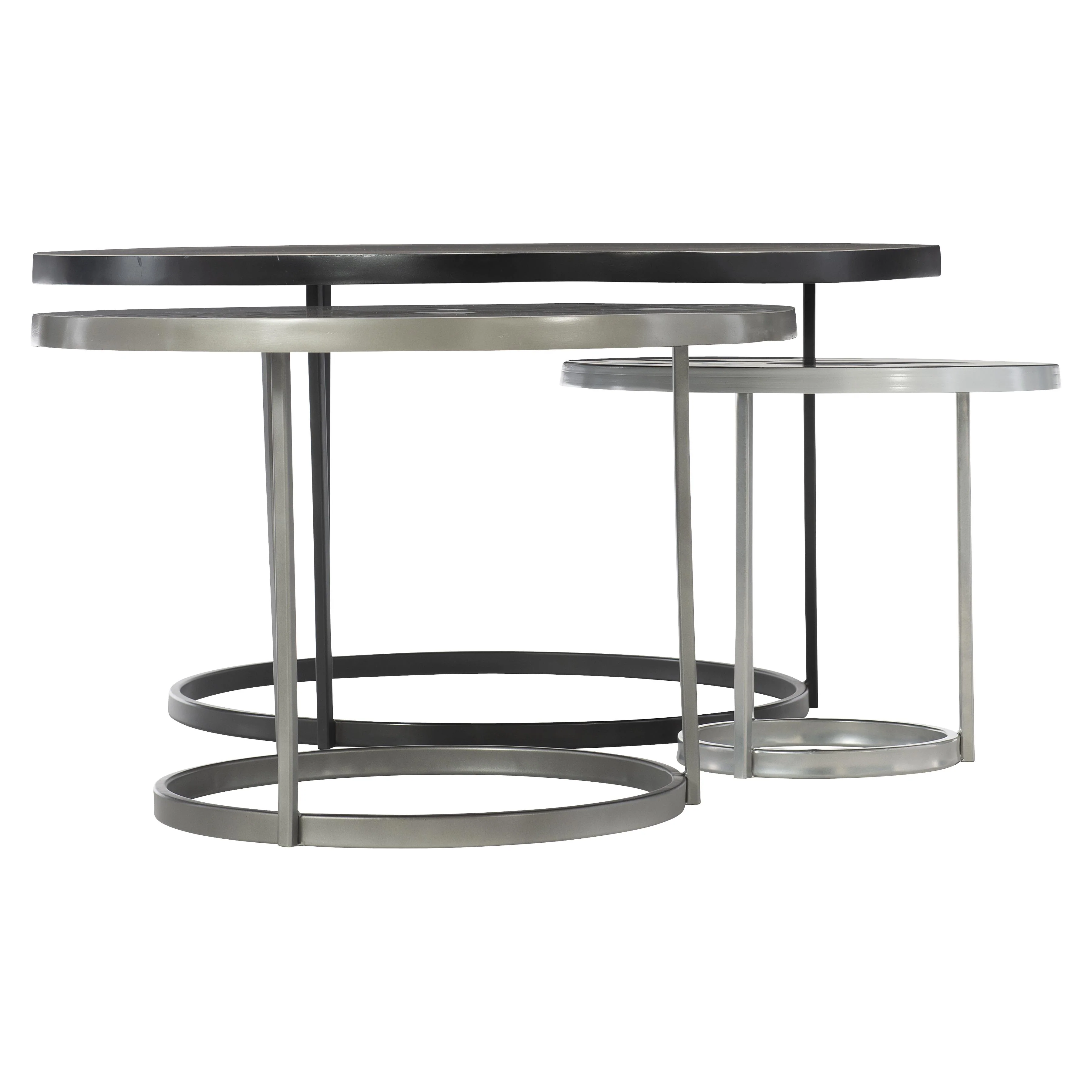 Bonfield Black Enamel/Nickel Cocktail Table - Image 10