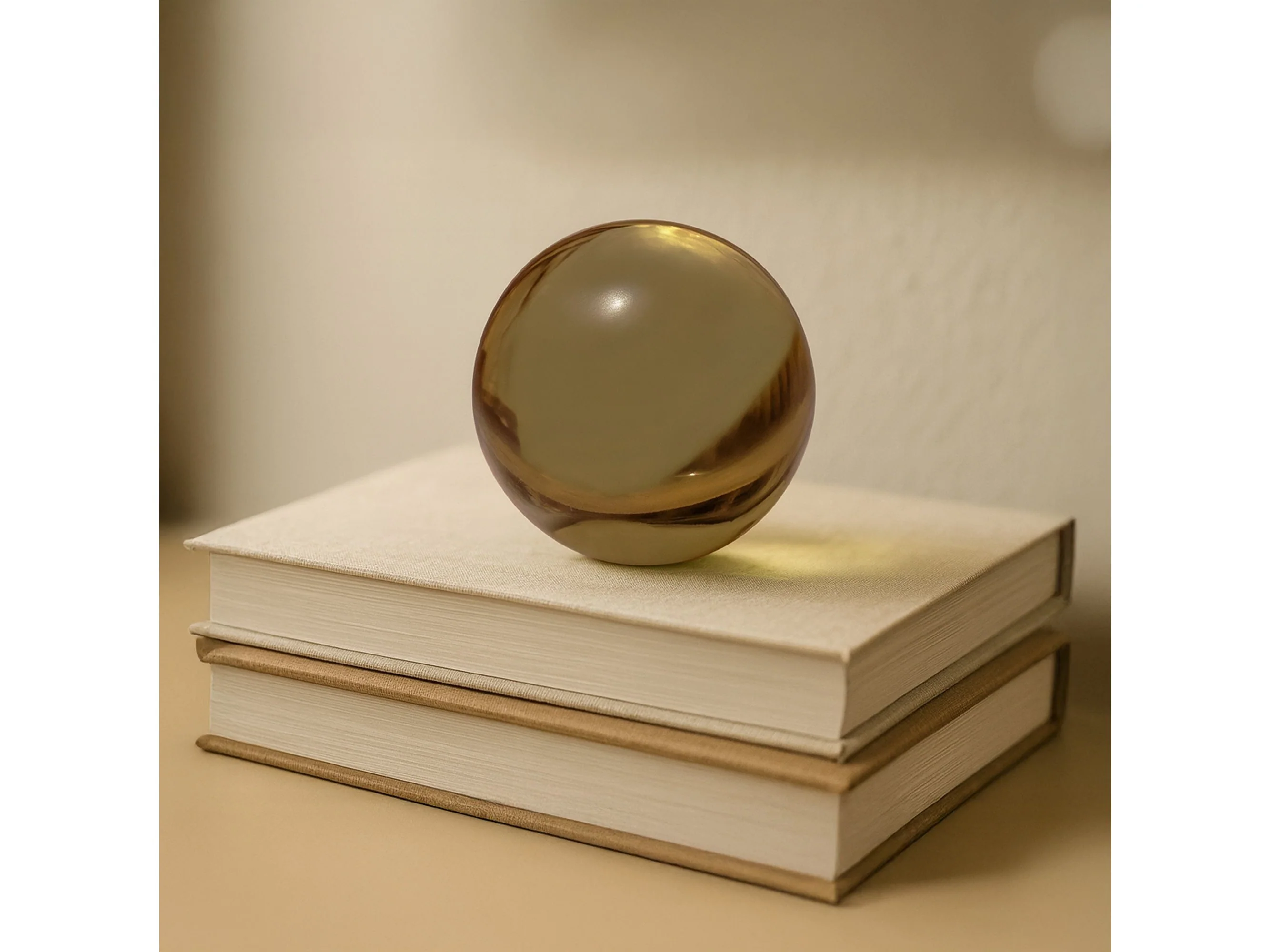 Bonn Light Smoky Brown Cast Glass Decorative Object