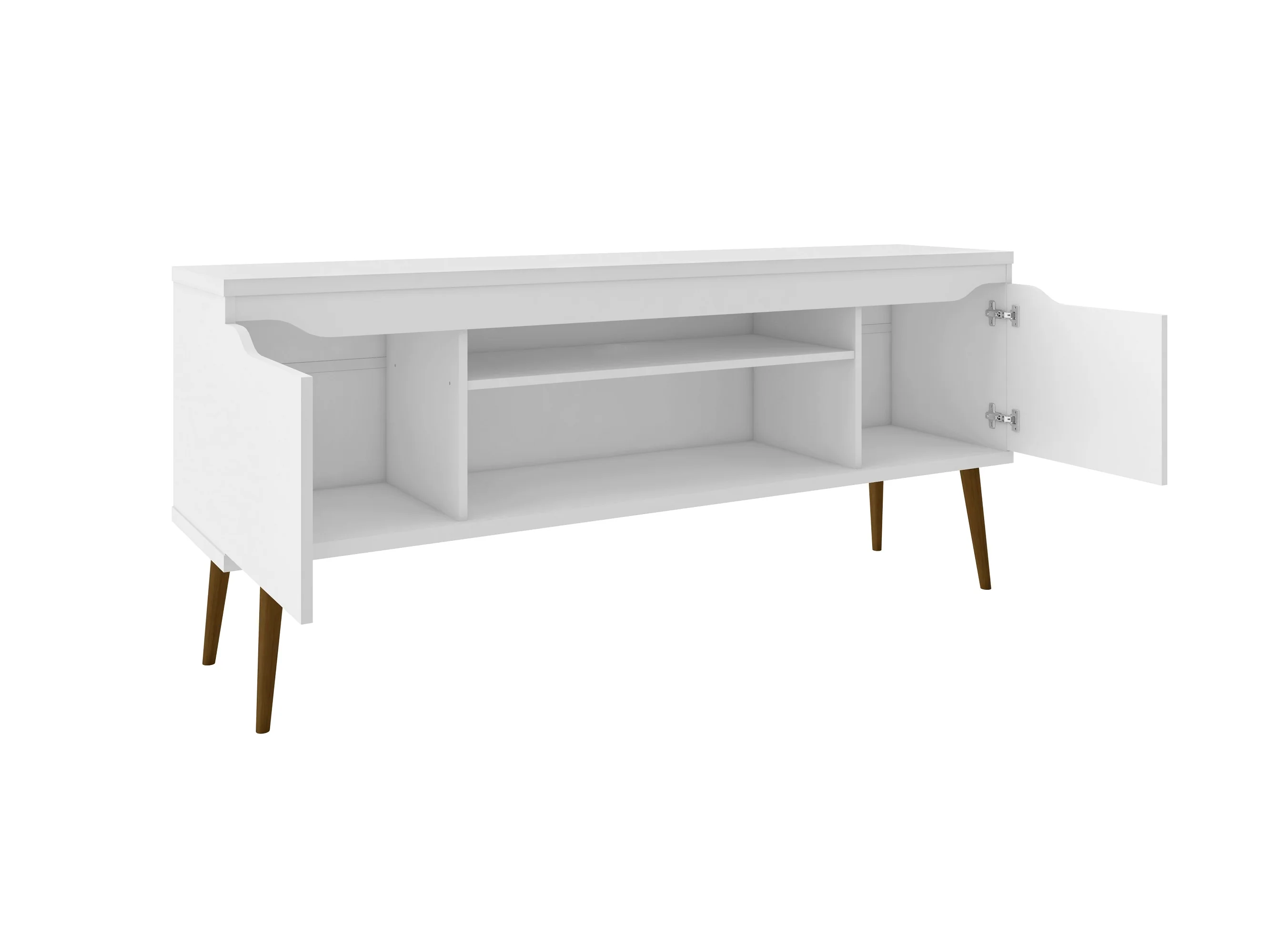 Bradley 62.99 TV Stand in White - Image 4