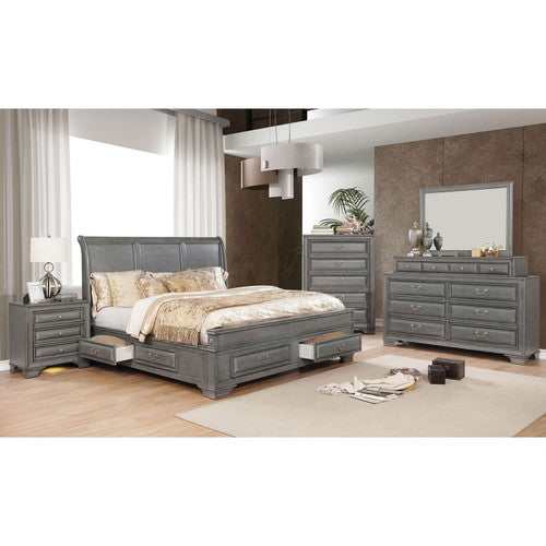 Brandt Gray Dresser & Mirror - Image 3