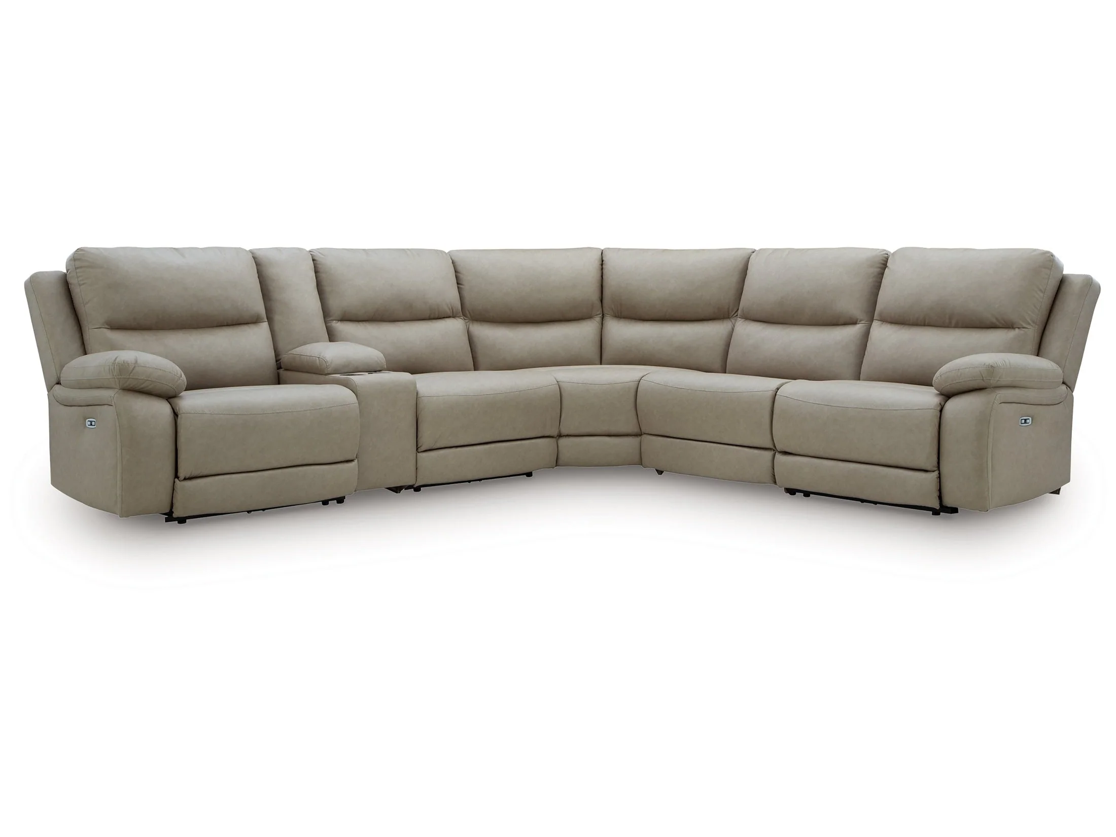 Brannigan Pebble 6-Piece Dual Power Reclining Modular Sectional with Storage Console (Online Special Price) - Image 3