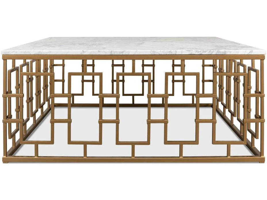 Brass Gate White Cocktail Table - Image 3