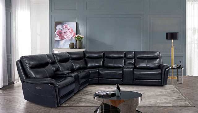 Braylee Dark Navy Power Sectional - Image 2