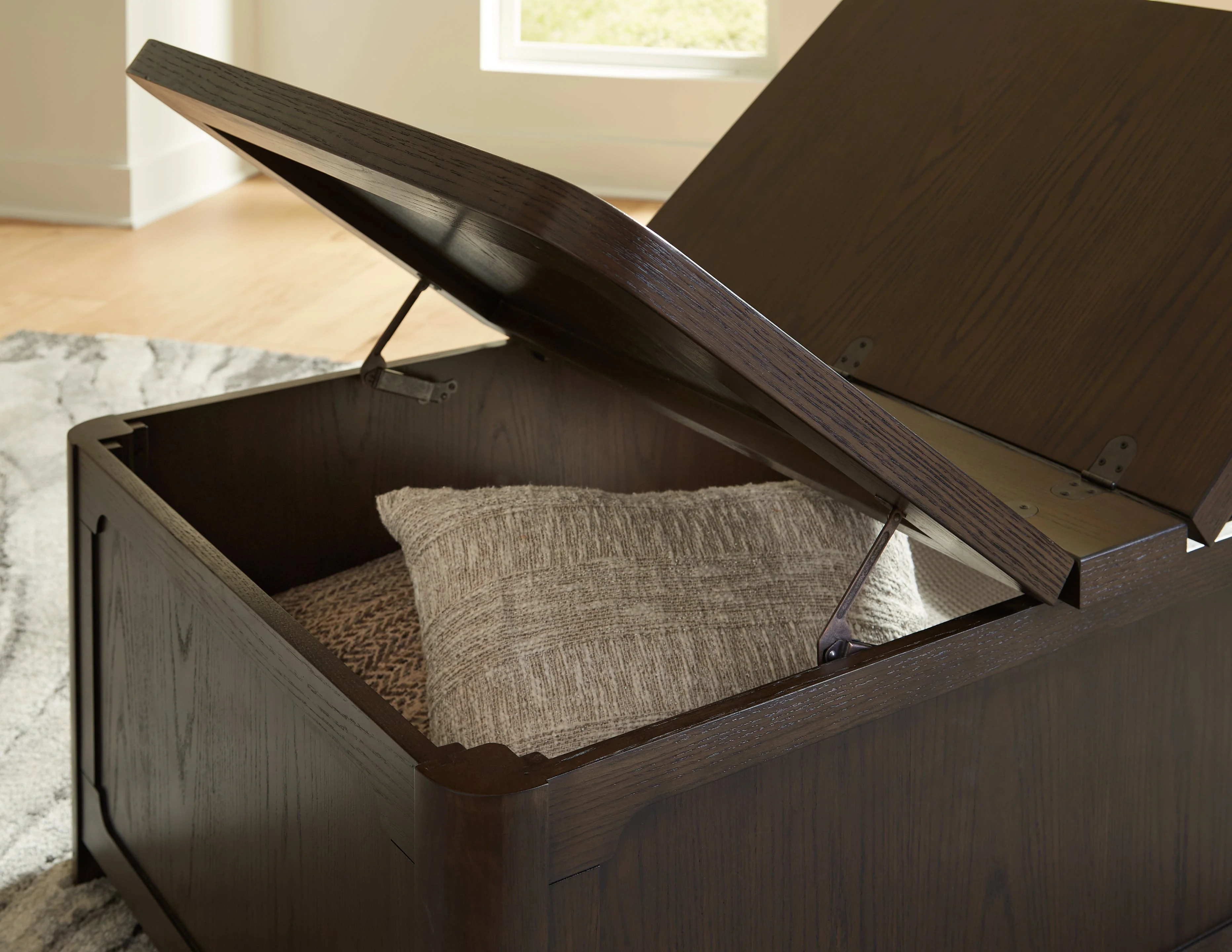 Breckington Dark Brown Cocktail Table with Storage (Online Special Price) - Image 7