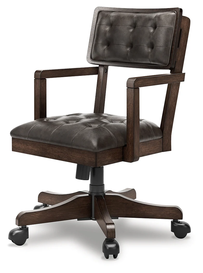 Breckington Dark Brown Home Office Desk Chair - Image 4