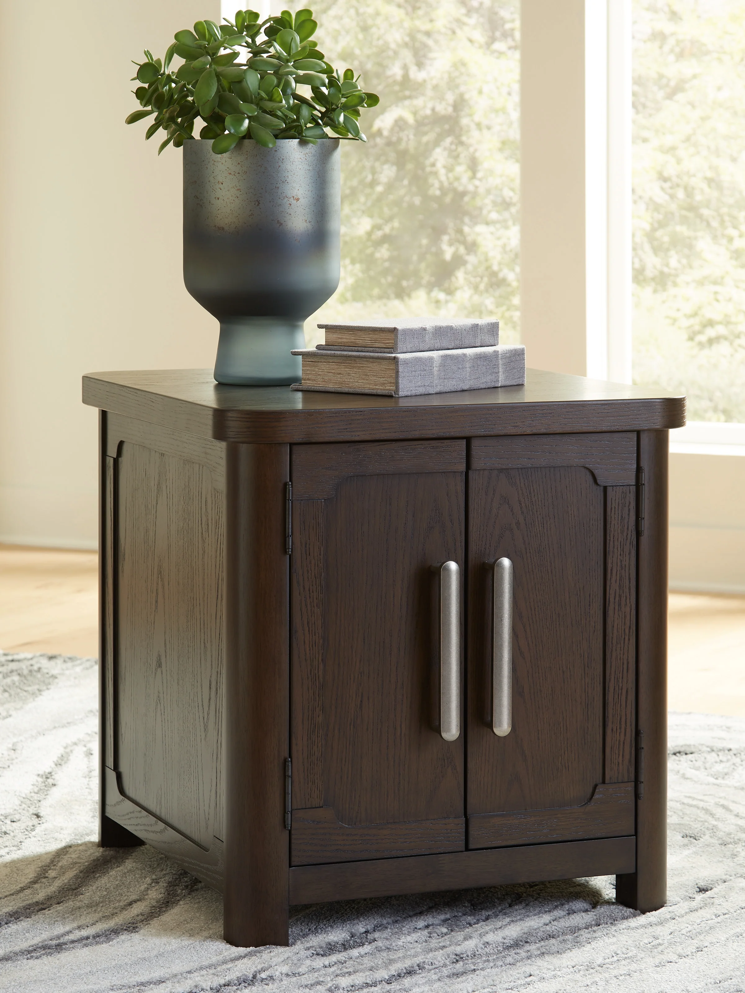 Breckington Dark Brown Rectangular End Table - Image 2