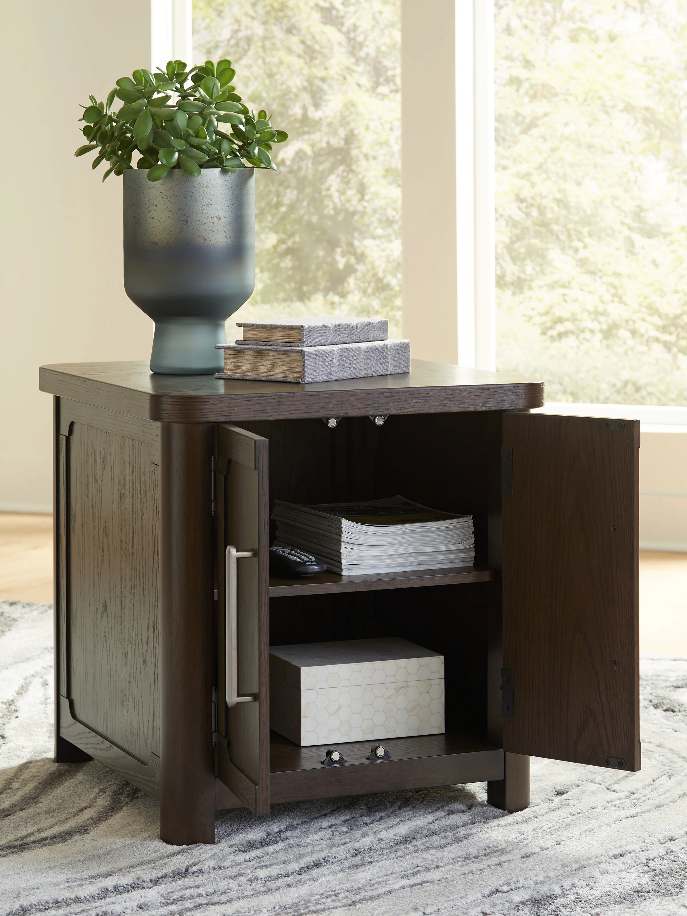 Breckington Dark Brown Rectangular End Table - Image 6