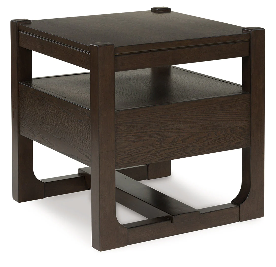 Breckington Dark Brown Square End Table (Online Special Price) - Image 4