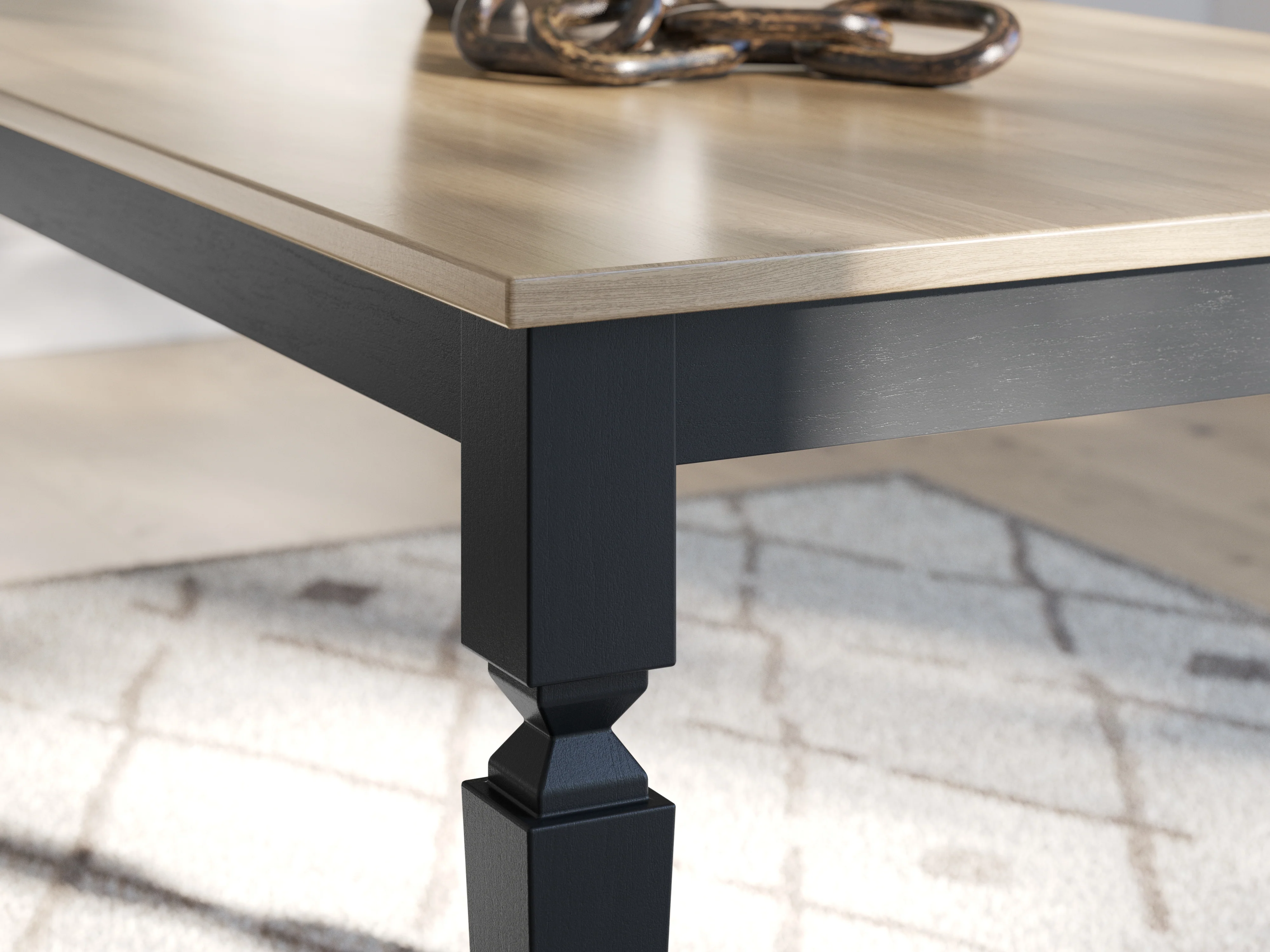 Brenkerton Grayish Brown/Black Rectangular Dining Room Table - Image 9