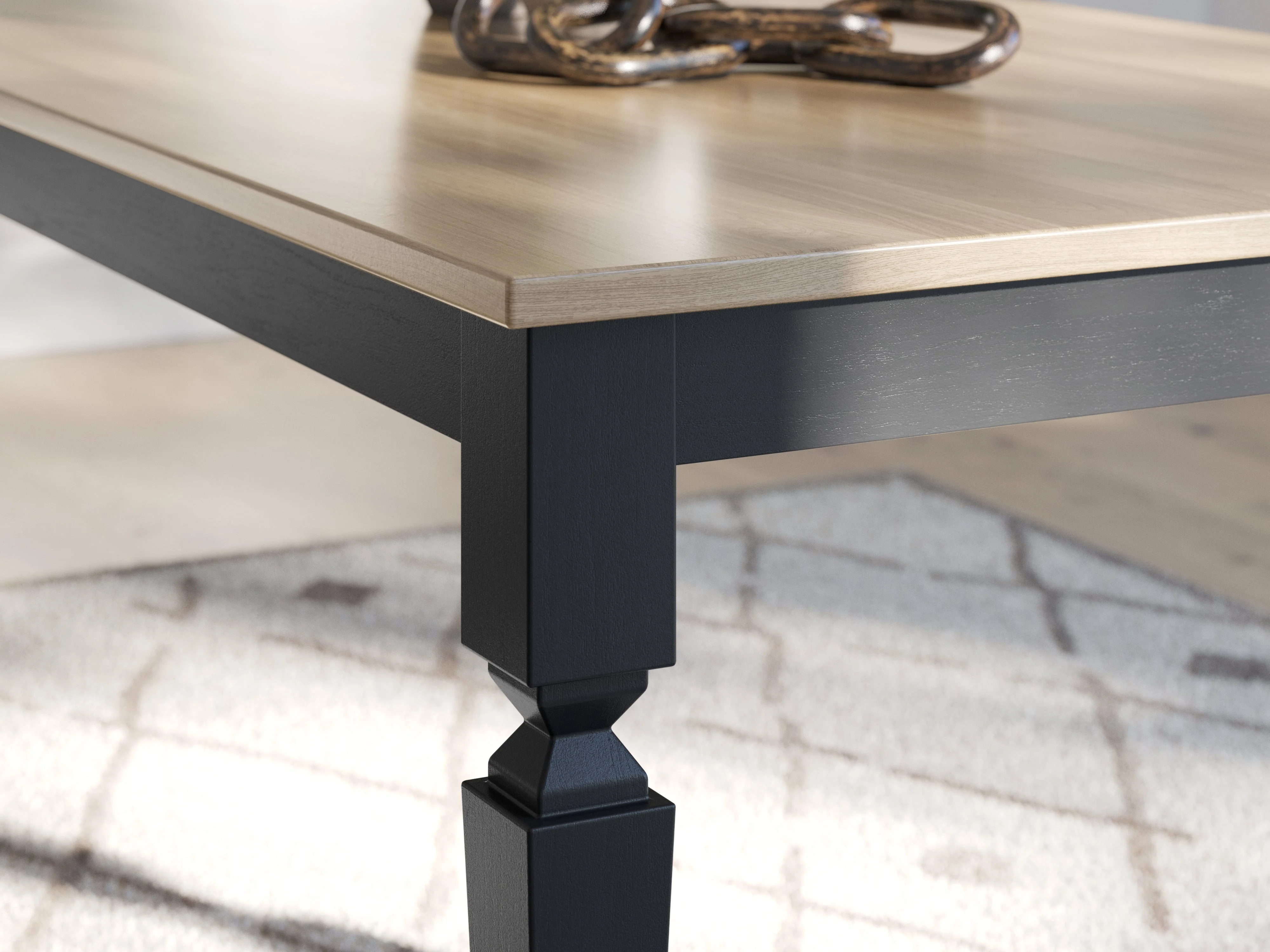 Brenkerton Grayish Brown/Black Rectangular Dining Room Table (Online Special Price) - Image 9