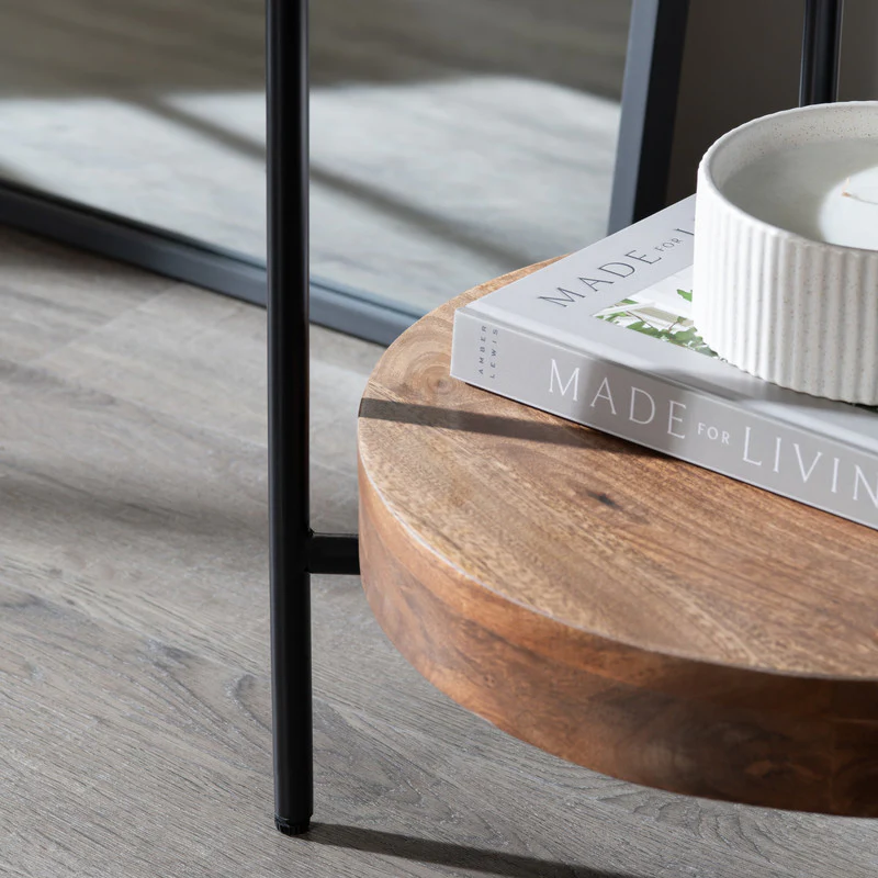 Brewpub White/Brown End Table - Image 2