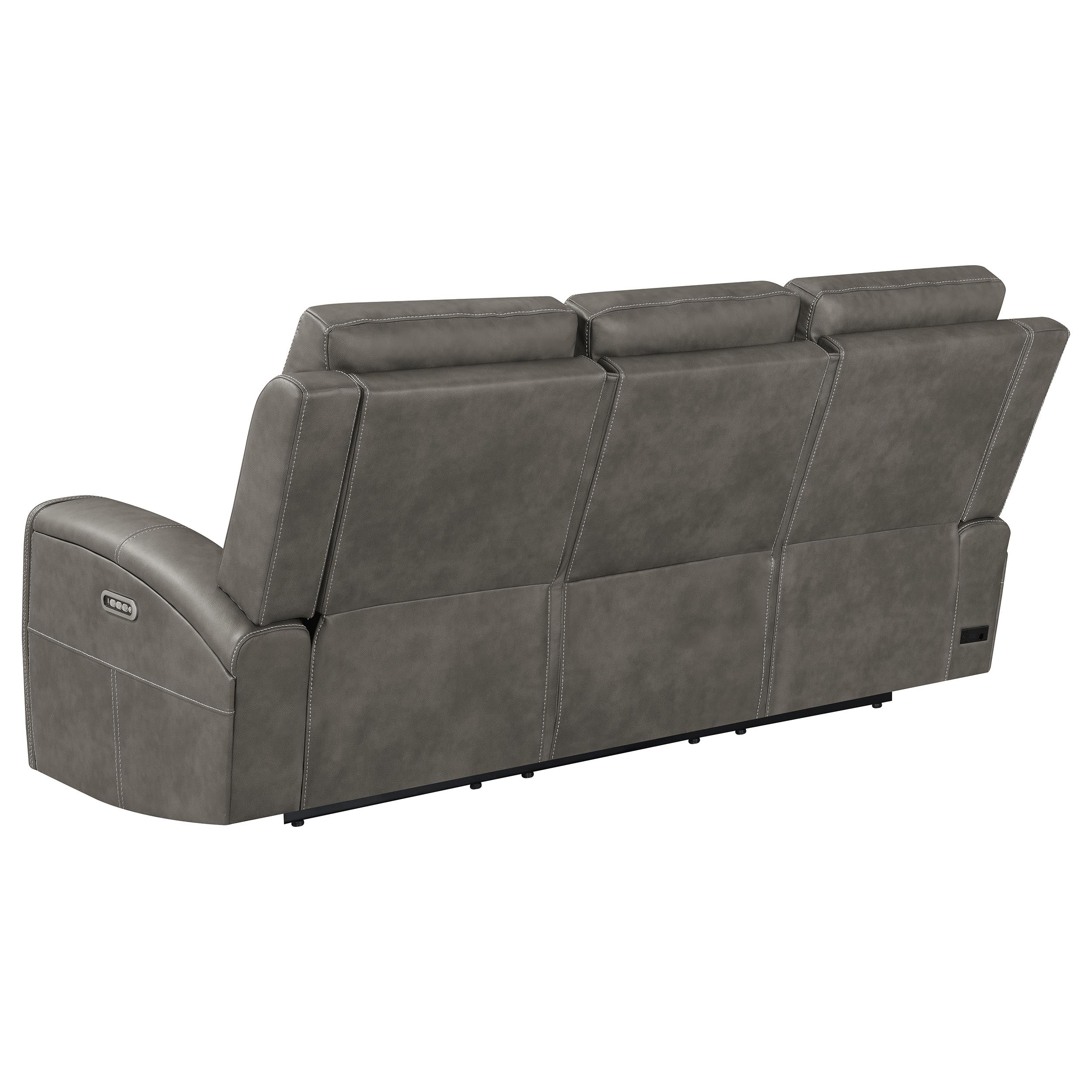 Brickston Charcoal 2-piece Triple Power Reclining Sofa Set - Image 4