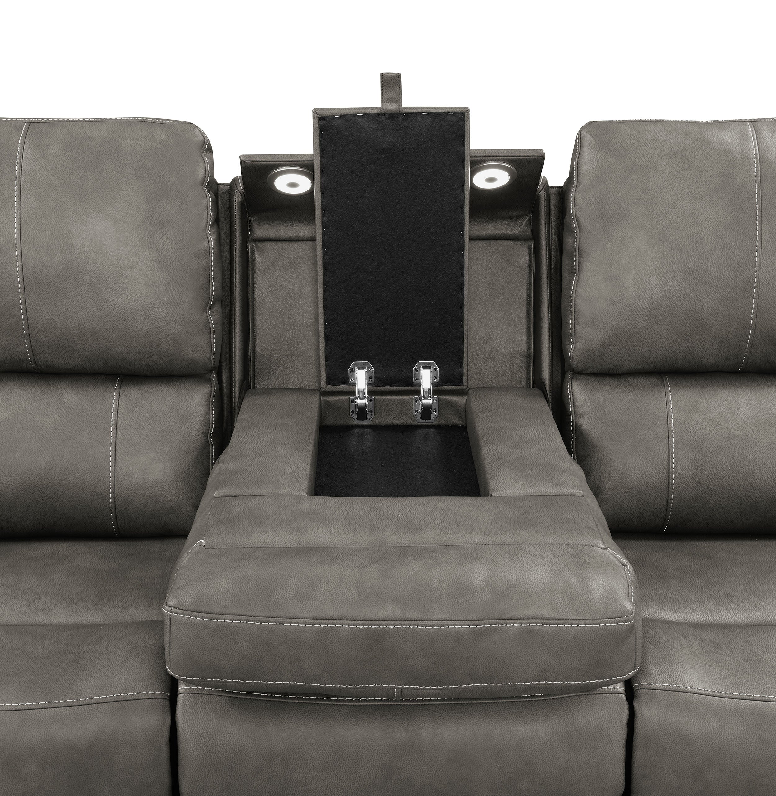 Brickston Charcoal 2-piece Triple Power Reclining Sofa Set - Image 9