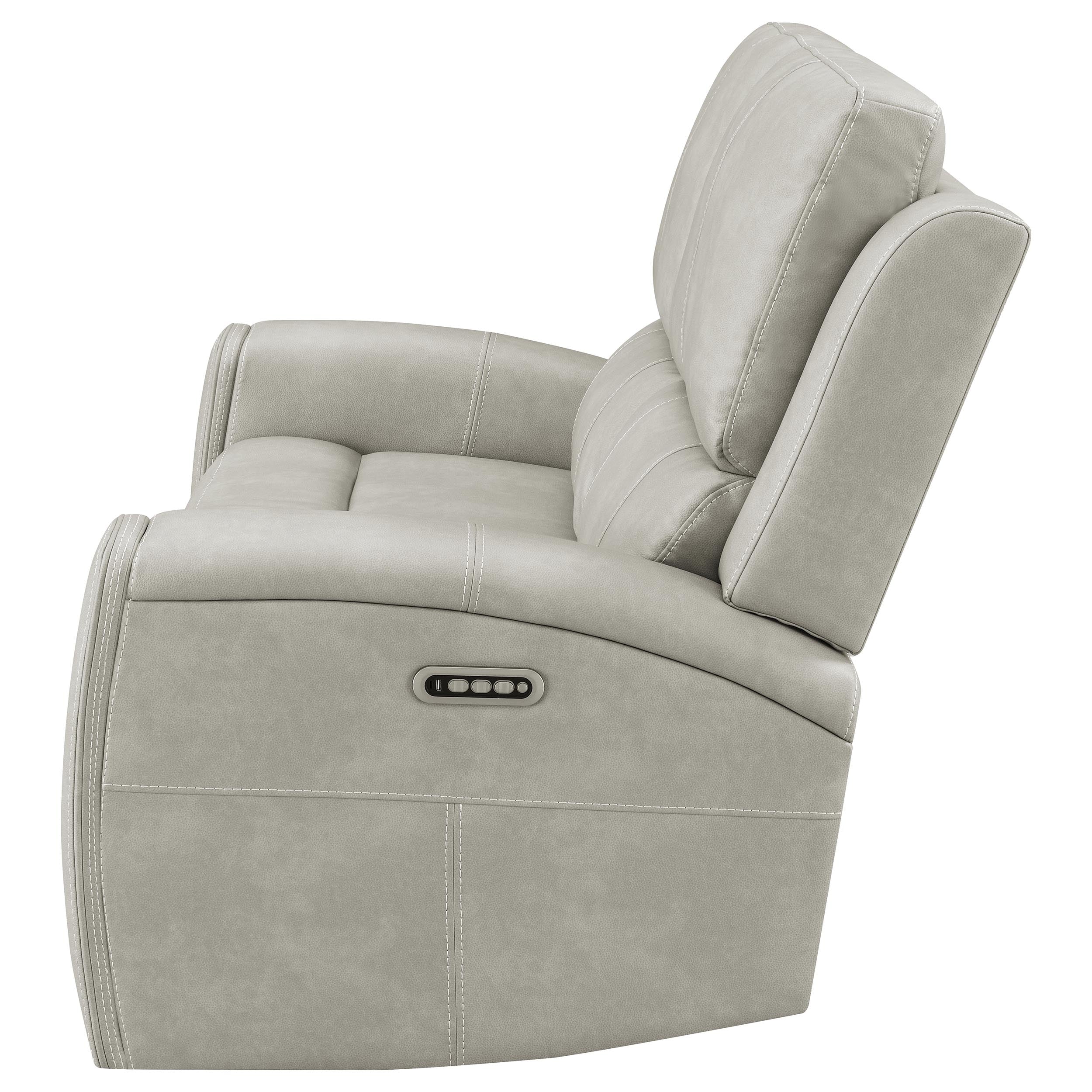 Brickston Grey Triple Power Reclining Loveseat - Image 5