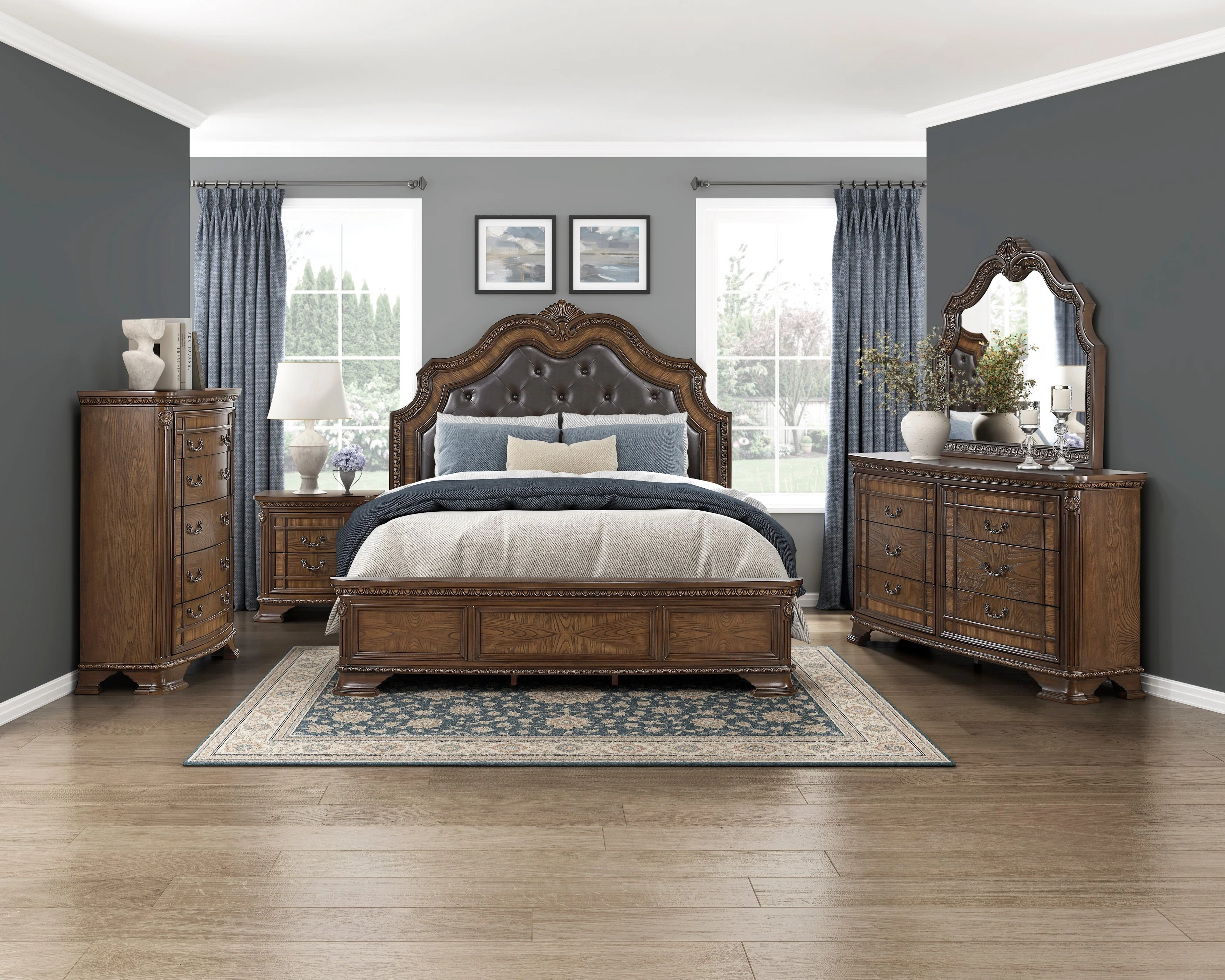 Bridgepoint Brown/Dark Brown 4-Piece Queen Bedroom Set - Image 19