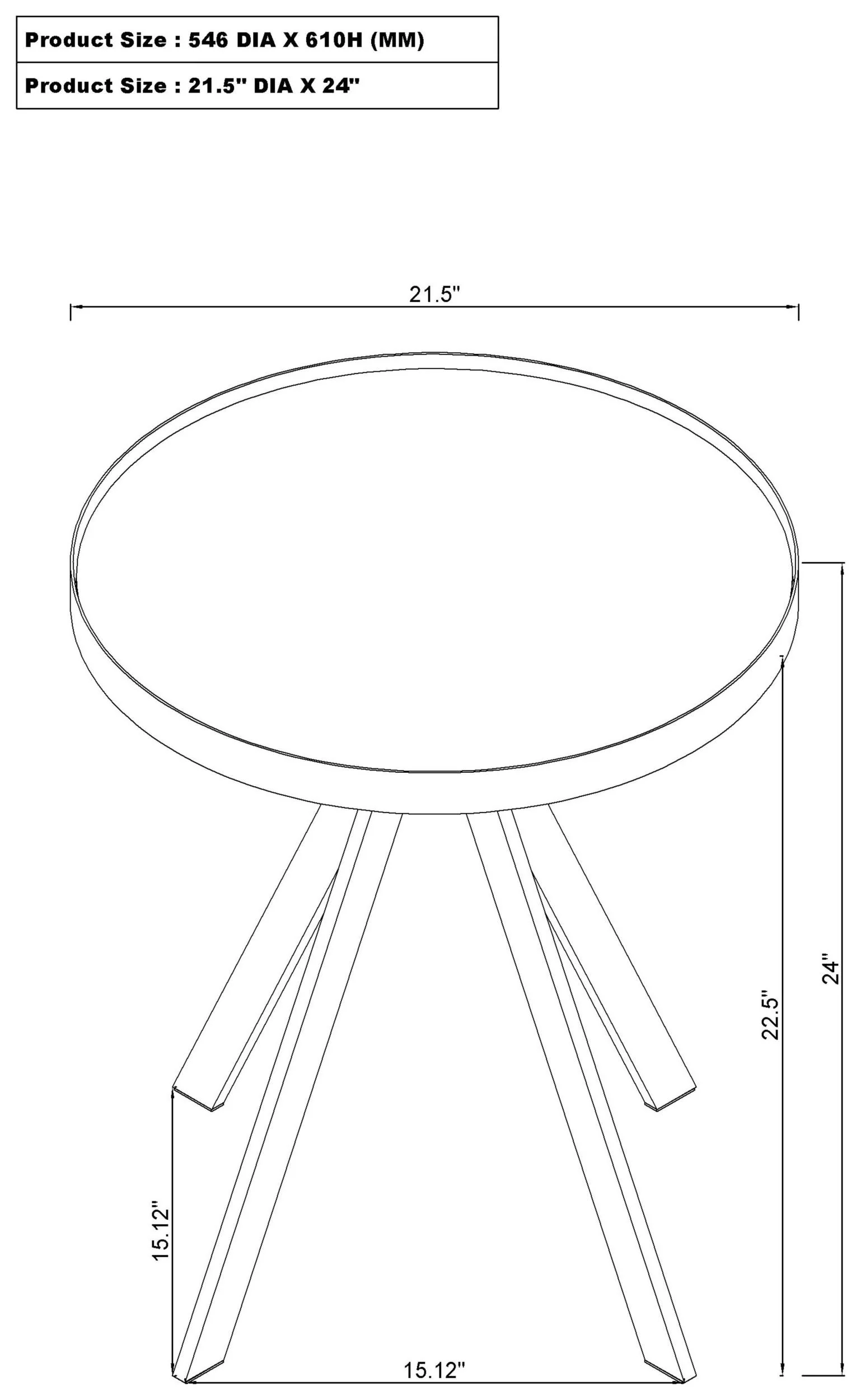 Briggs Black 2-piece Round Coffee and End Table Set - Image 9