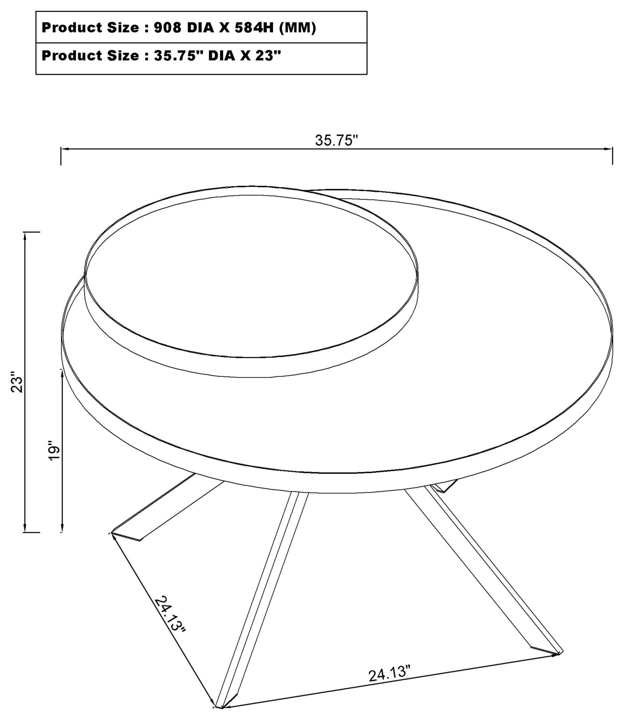 Briggs White 2-piece Round Coffee and End Table Set - Image 10