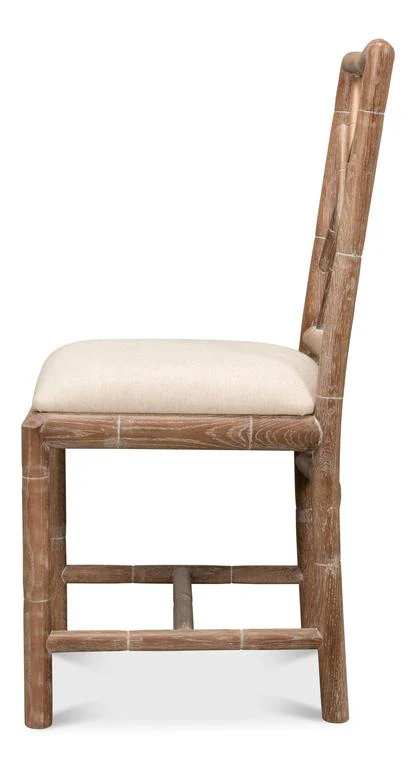 Brighton Bamboo Beige Side Chair (Set of 2) - Image 2