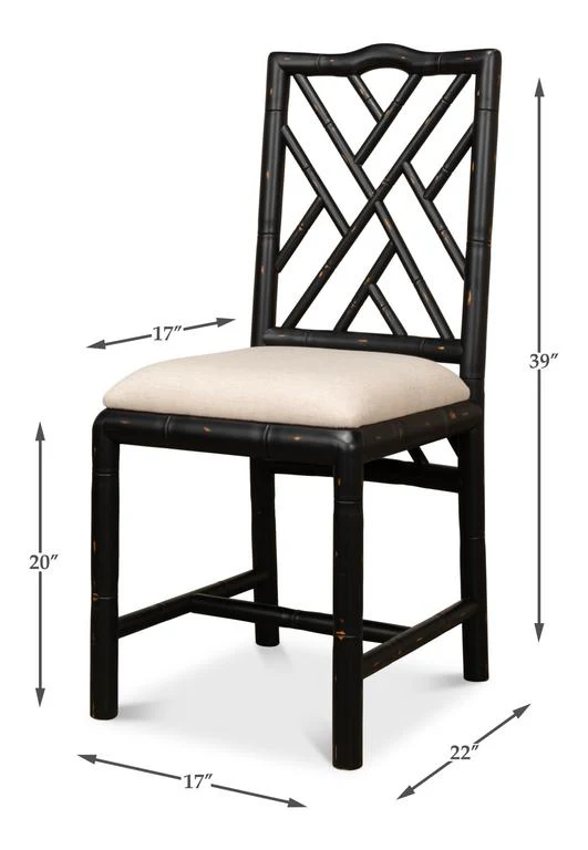 Brighton Black Bamboo Side Chair (Set of 2) - Image 15