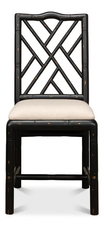 Brighton Black Bamboo Side Chair (Set of 2) - Image 2