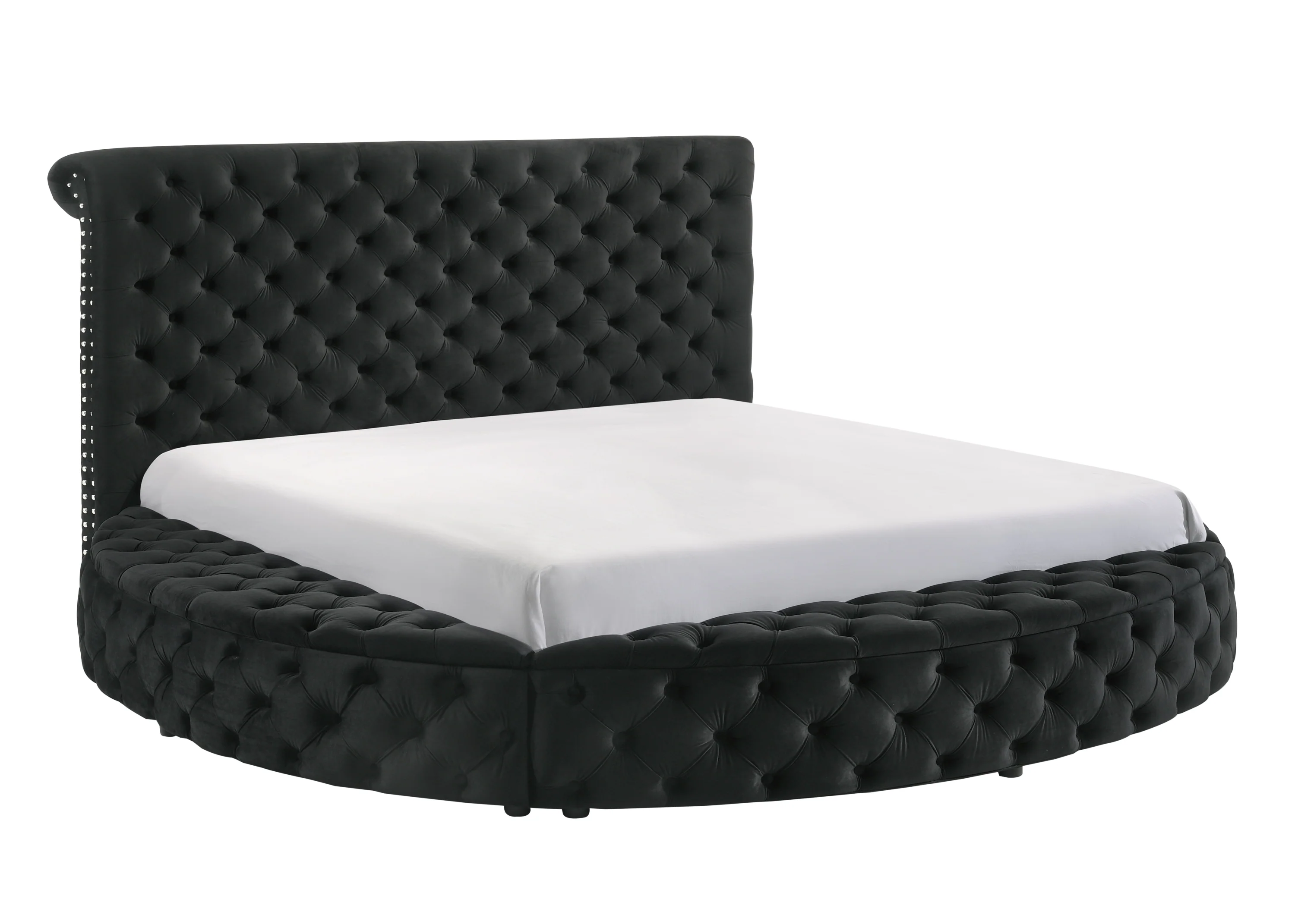 Brigitte Black Queen Upholstered Storage Bed - Image 3