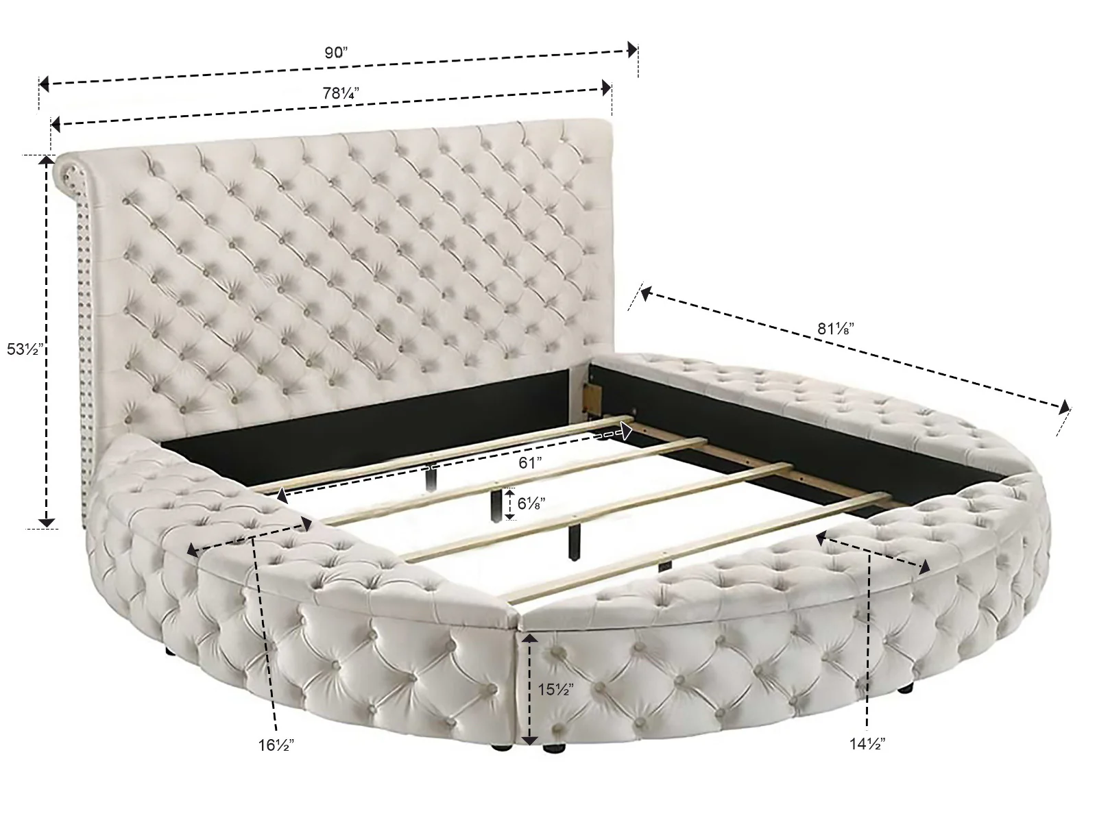 Brigitte Black Queen Upholstered Storage Bed - Image 6