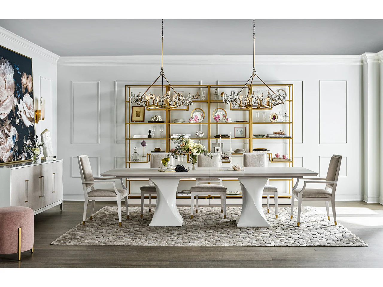 Brisbane Alabaster/White Lacquer Pedestal Table - Image 2