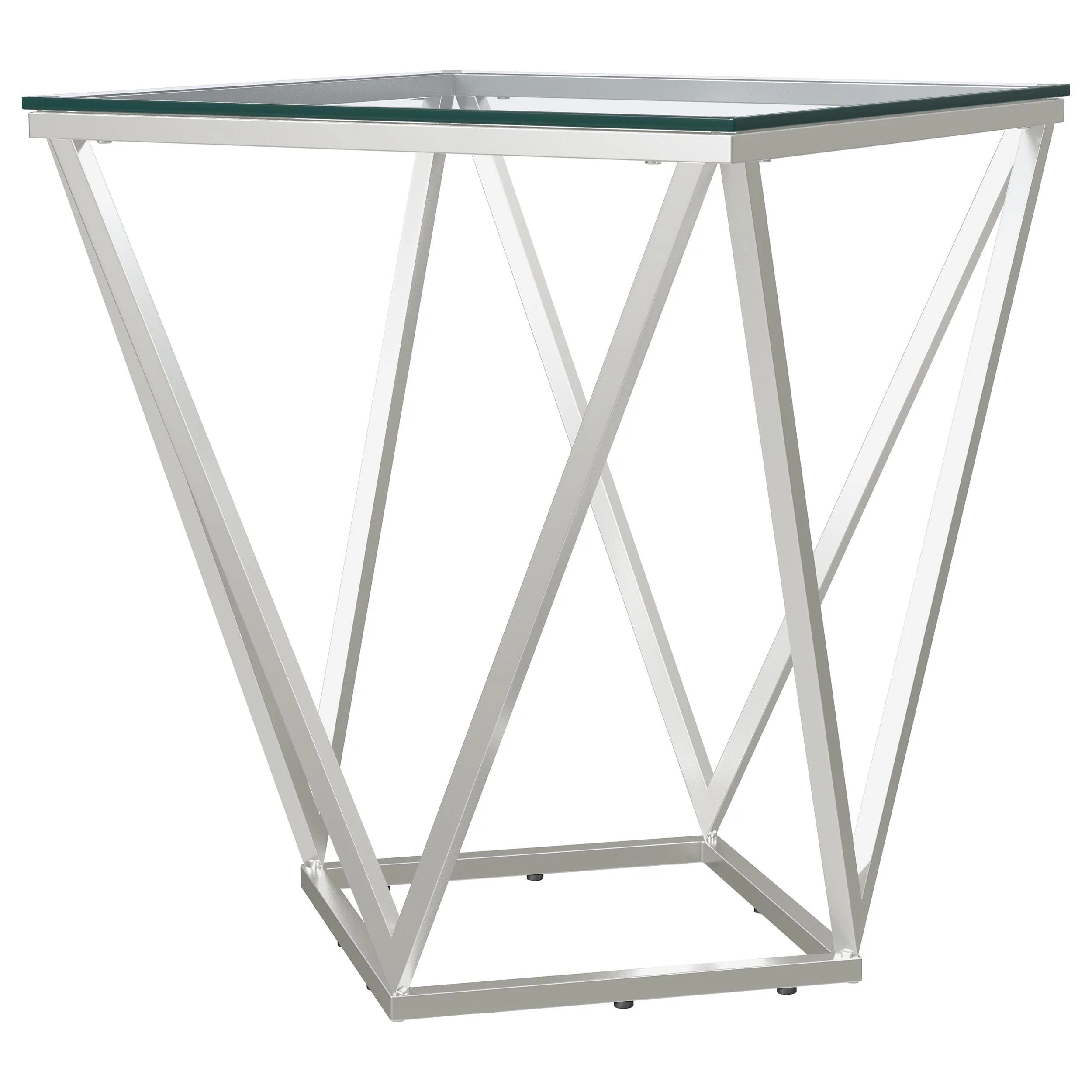 Brittania Nickel 3-piece Square Coffee and End Table Set - Image 3