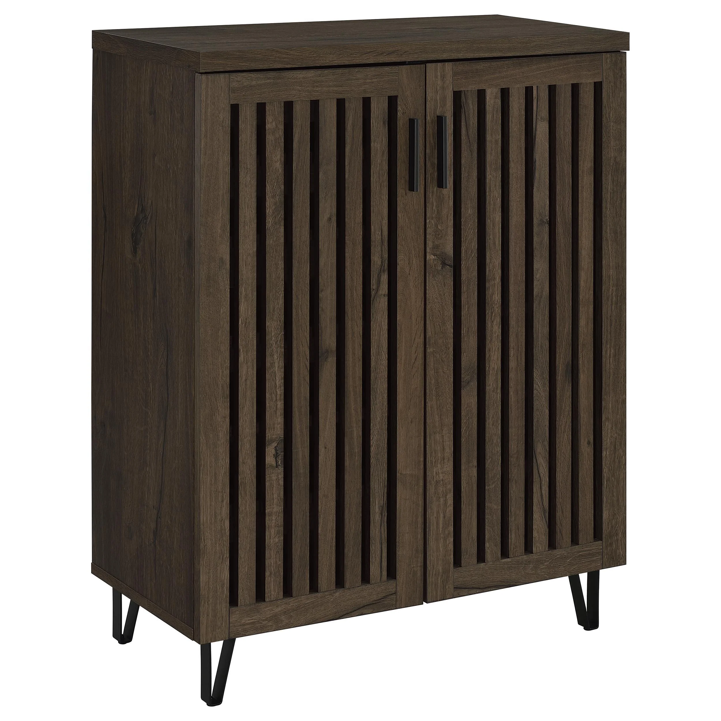 Brixton Smoked Oak 2-door Entryway Shoe Storage Cabinets - Image 2