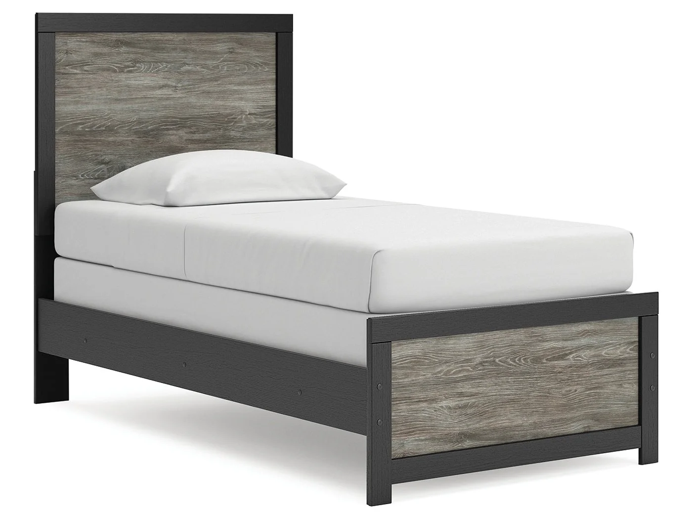 Broachmyn Black/Gray Twin Panel Bed (Online Special Price)