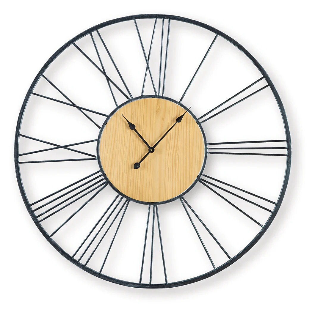 Brockett Black/Natural Wall Clock (Online Special Price) - Image 2