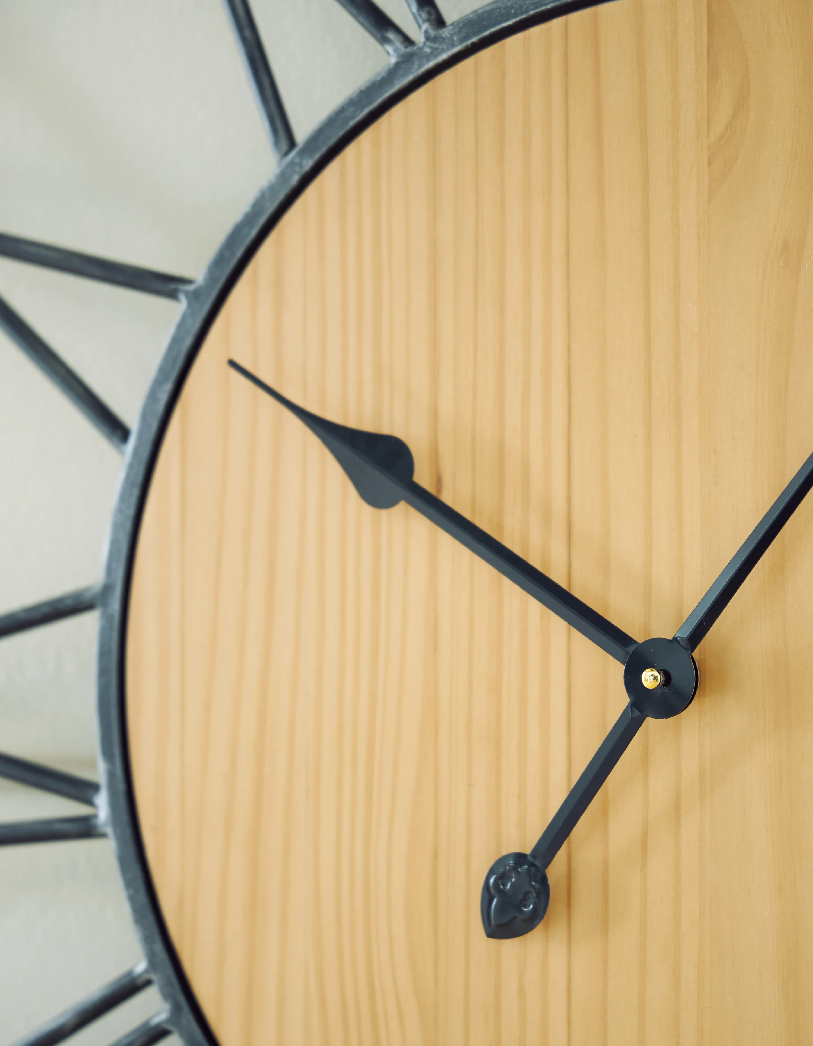 Brockett Black/Natural Wall Clock (Online Special Price) - Image 5