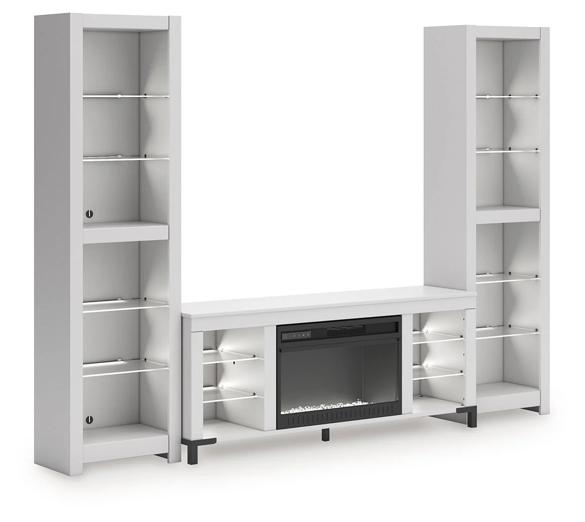 Brollevi White 3-Piece Entertainment Center (Online Special Price) - Image 6