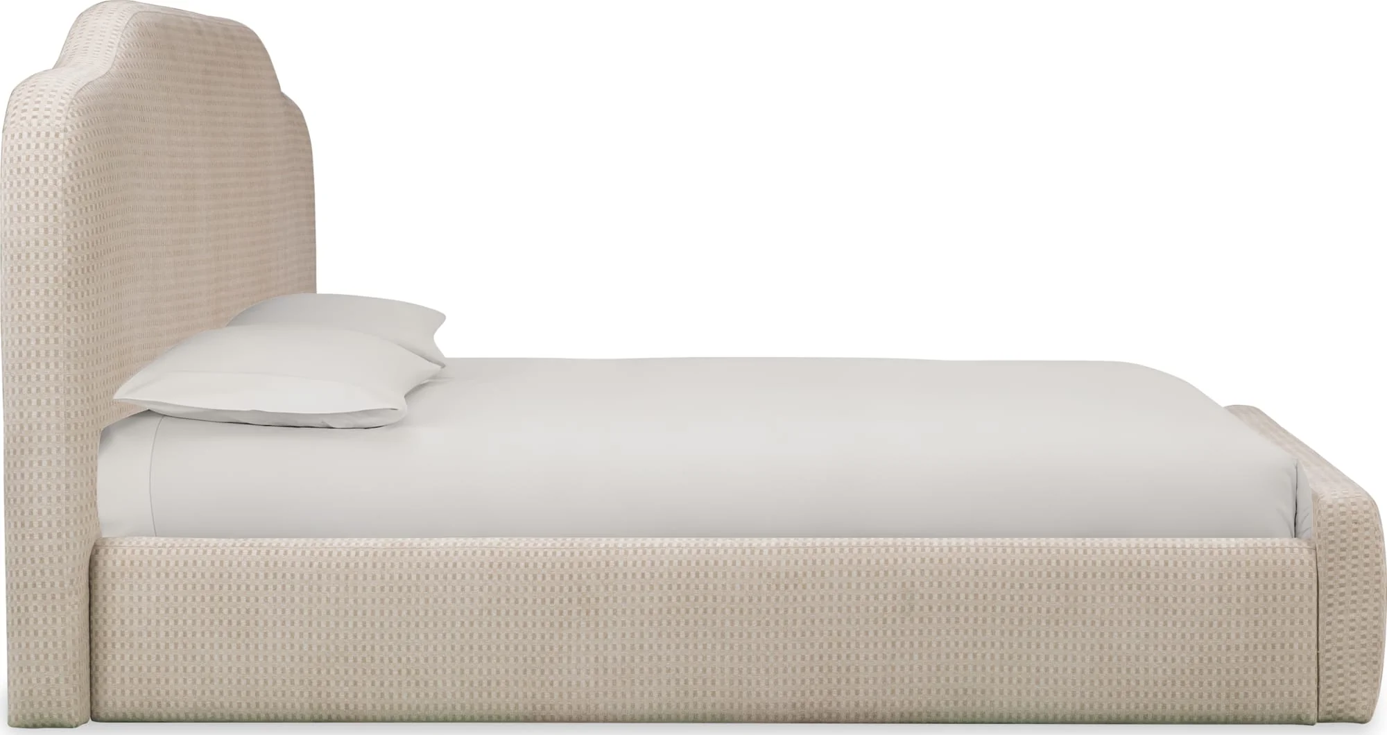 Bronson Pasadena Cottage Cream California King Upholstered Bed - Image 4