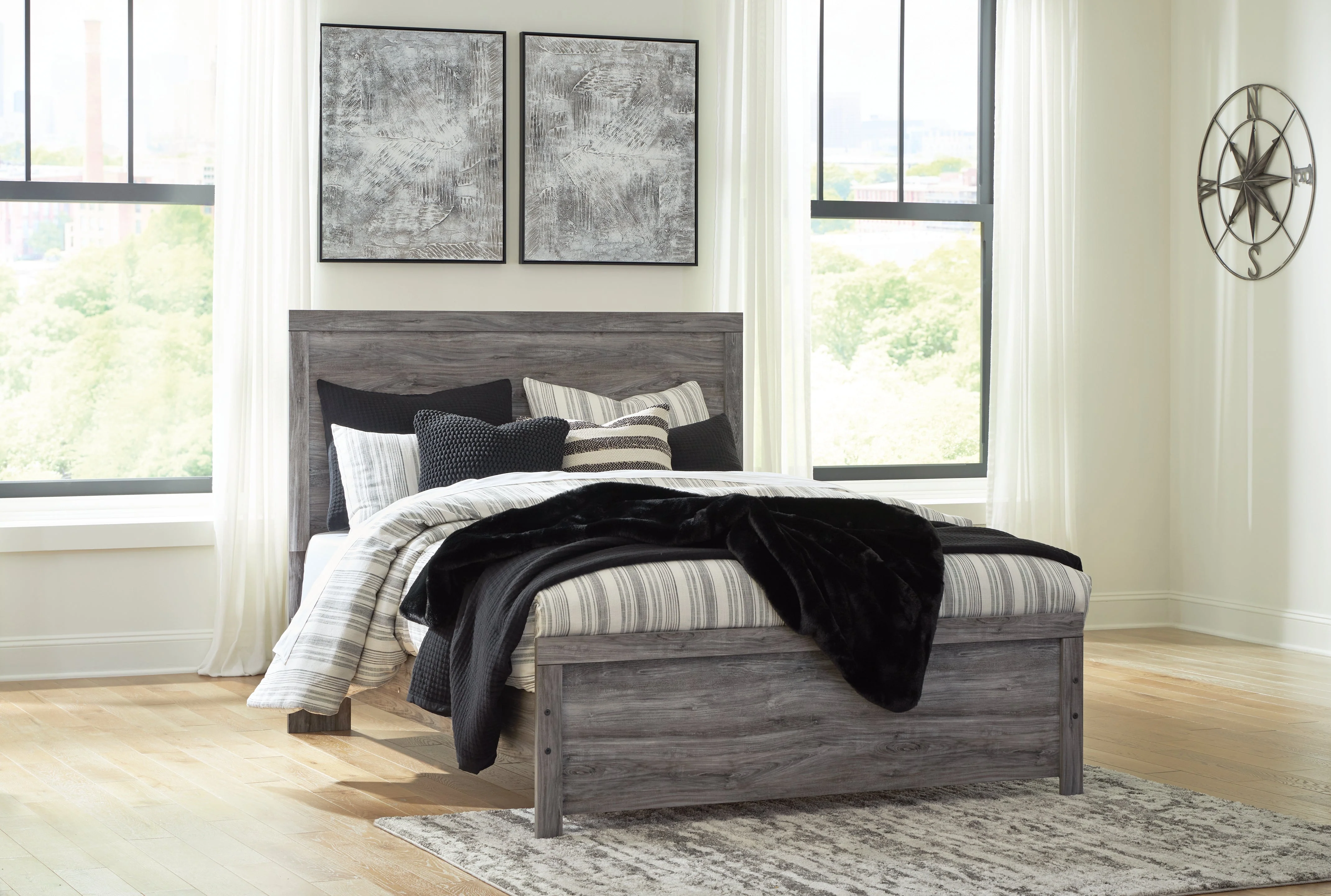 Bronyan Dark Gray Queen Panel Bedroom Set with Dresser, Mirror, Chest and 2 Nightstands (Online Special Price) - Image 20