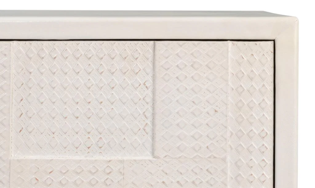 Bronzini White Credenza Embossed - Image 5