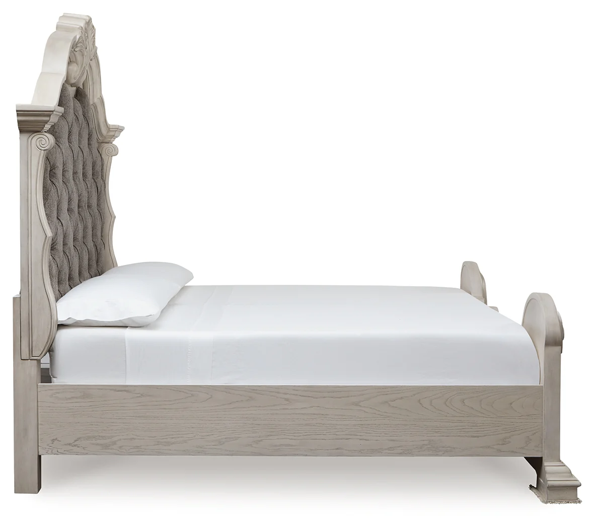 Bruchandi Antique White California King Upholstered Panel Bed - Image 5