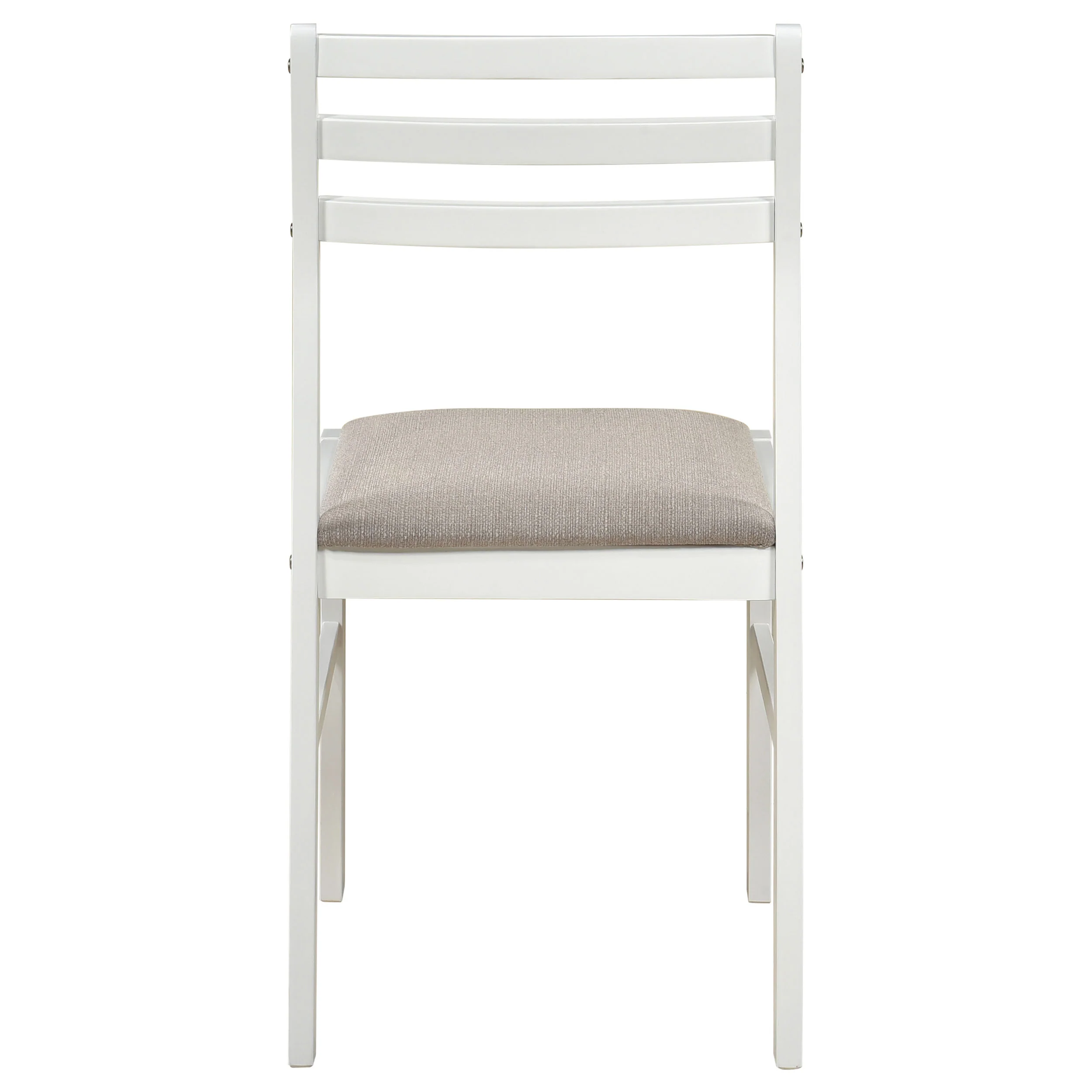 Bucknell White 3-piece Round Drop Leaf Dining Table Set - Image 11