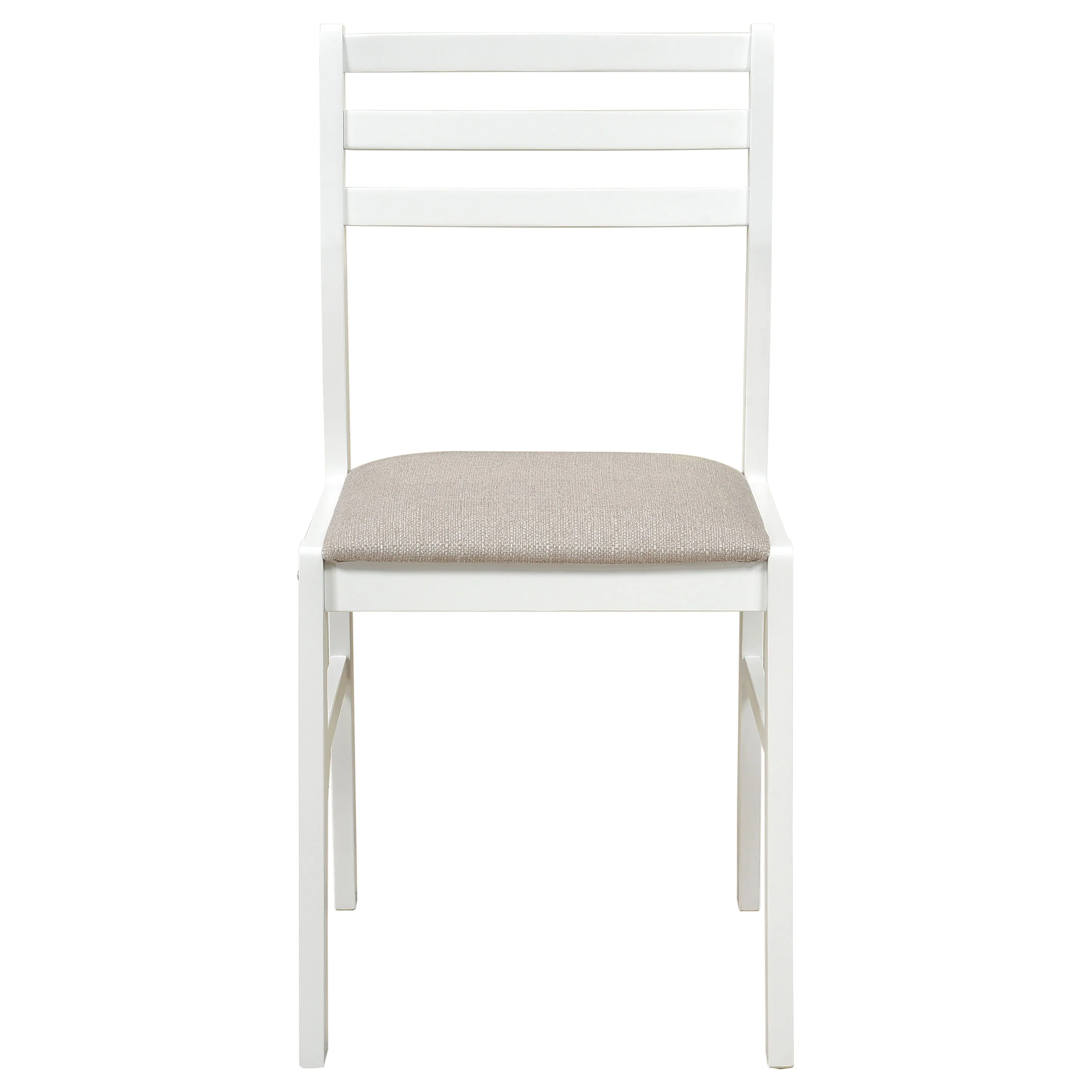Bucknell White 3-piece Round Drop Leaf Dining Table Set - Image 9