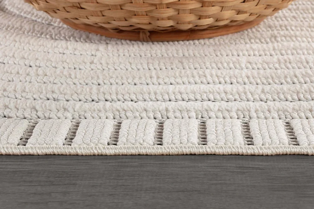 Bunny Gray White Swirl Curved Micro Loop Soft Non Shedding Area Rugs - Image 8