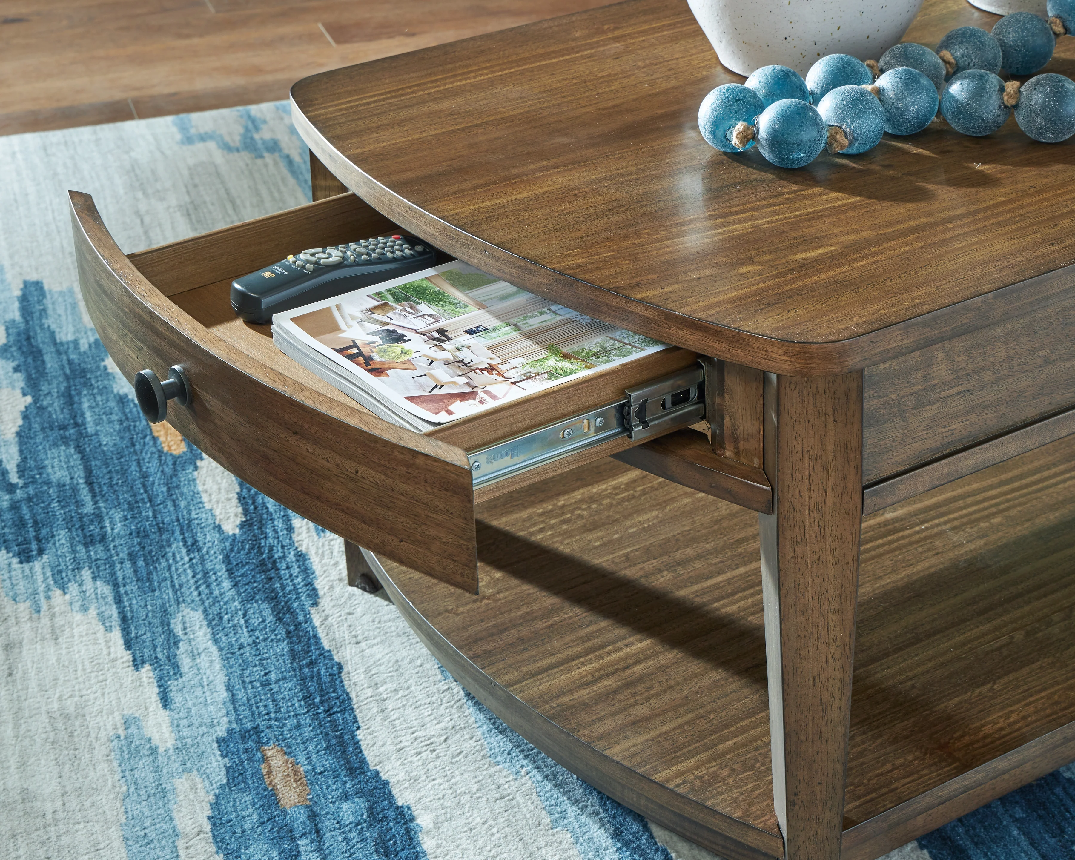 Burkbyer Brown Rectangular Cocktail Table - Image 3