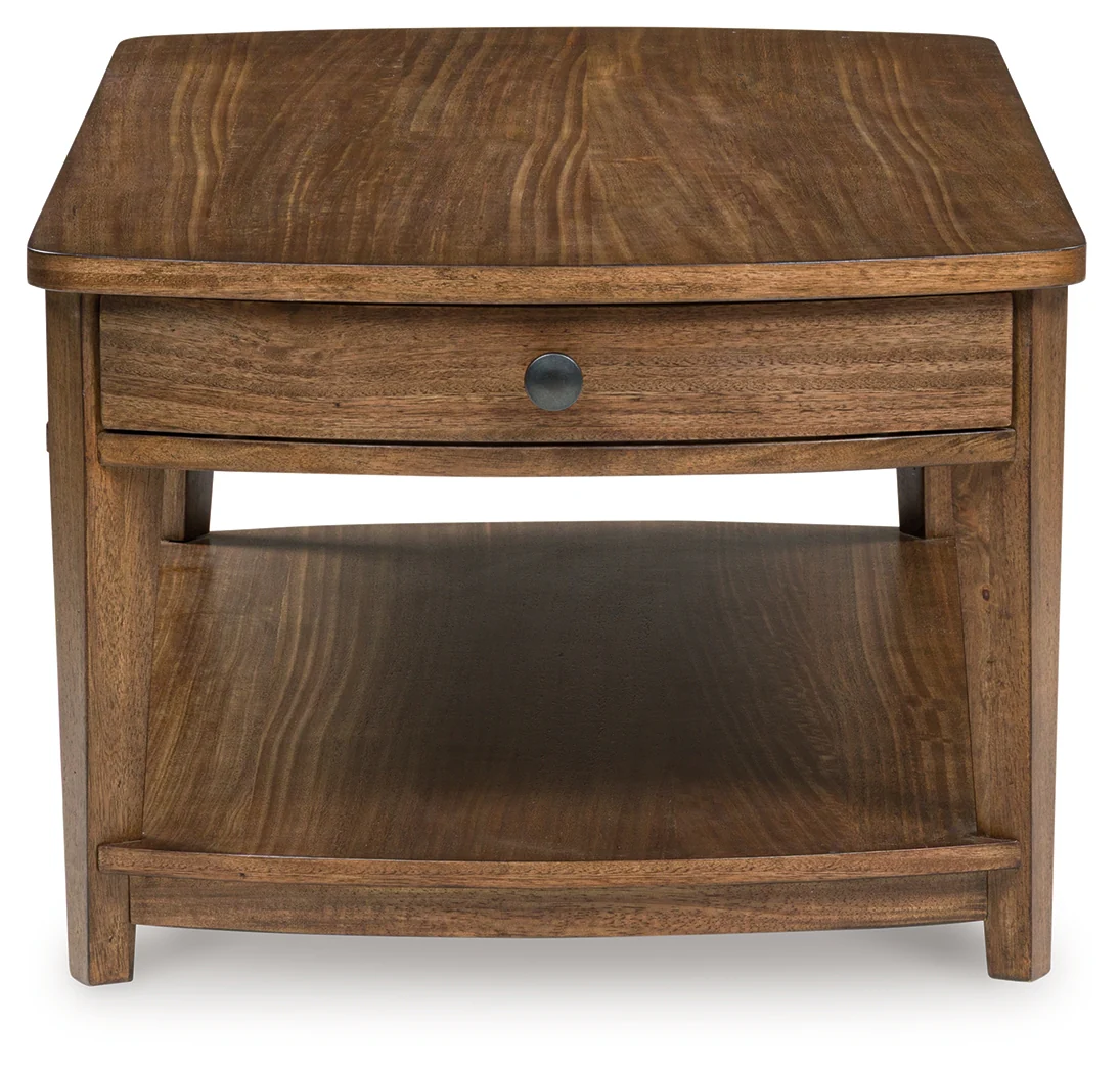 Burkbyer Brown Rectangular Cocktail Table - Image 7