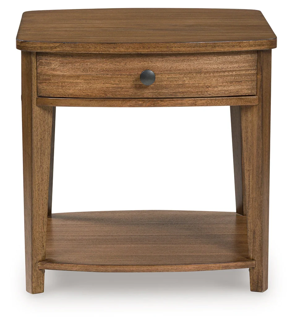 Burkbyer Brown Rectangular End Table (Online Special Price) - Image 4