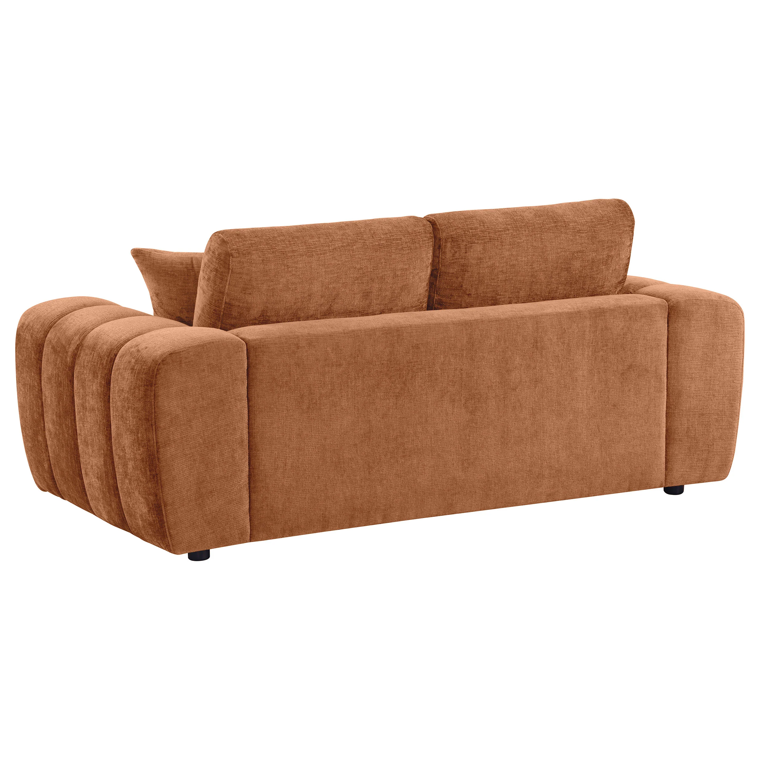 Burnett Burnt Orange 3-piece Chenille Upholstered Sofa Set - Image 6