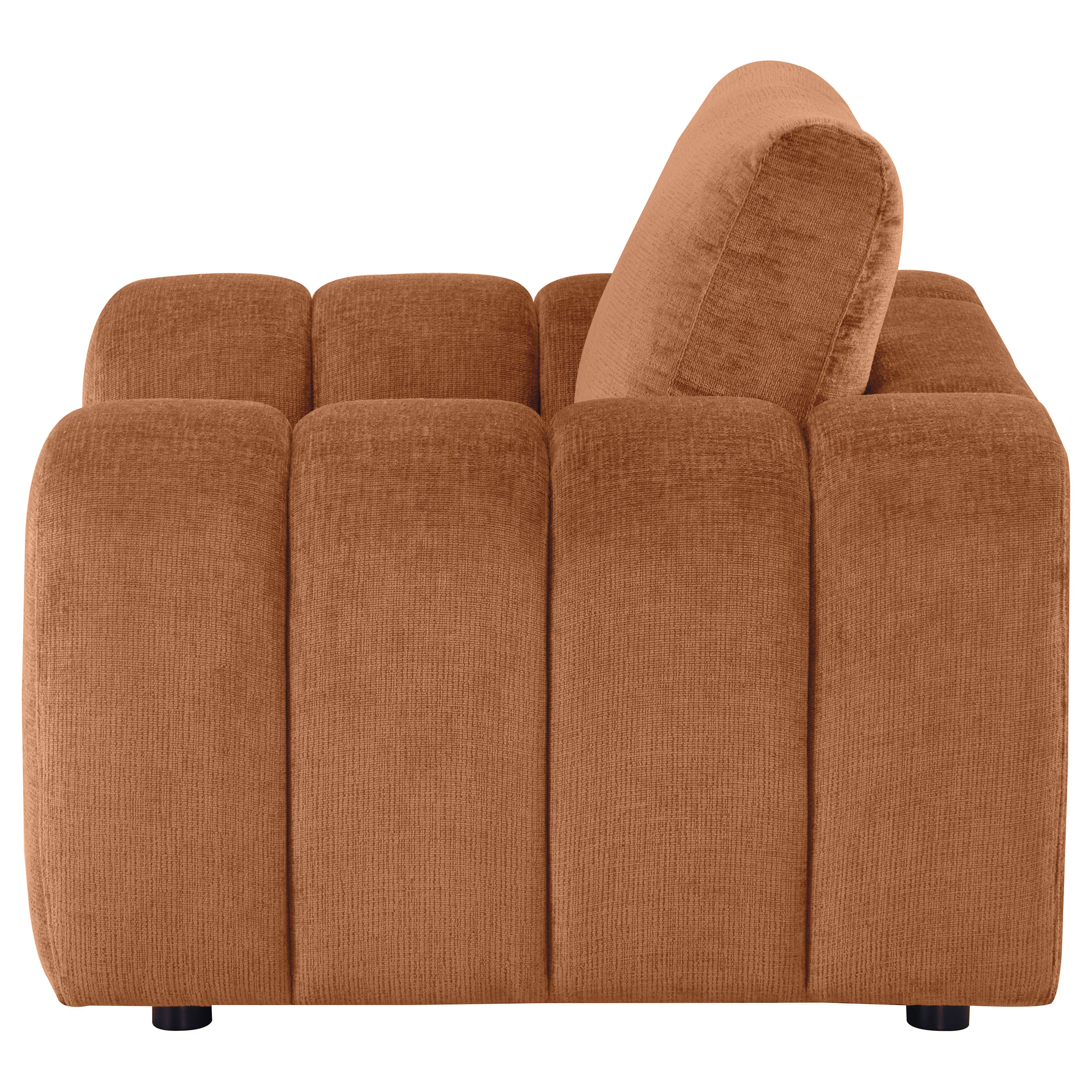 Burnett Burnt Orange Chenille Upholstered Accent Chair - Image 5