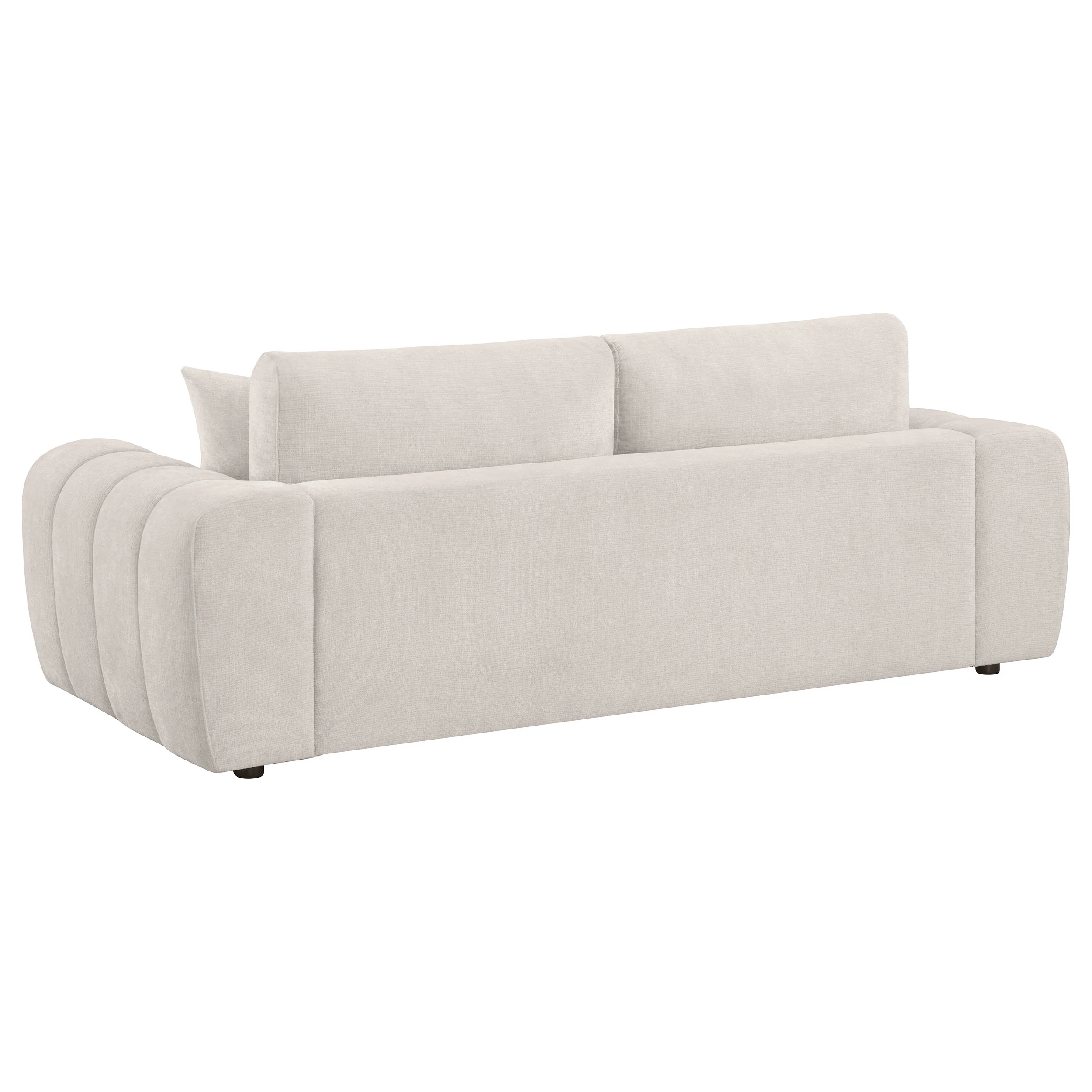 Burnett Ivory 3-piece Chenille Upholstered Sofa Set - Image 3