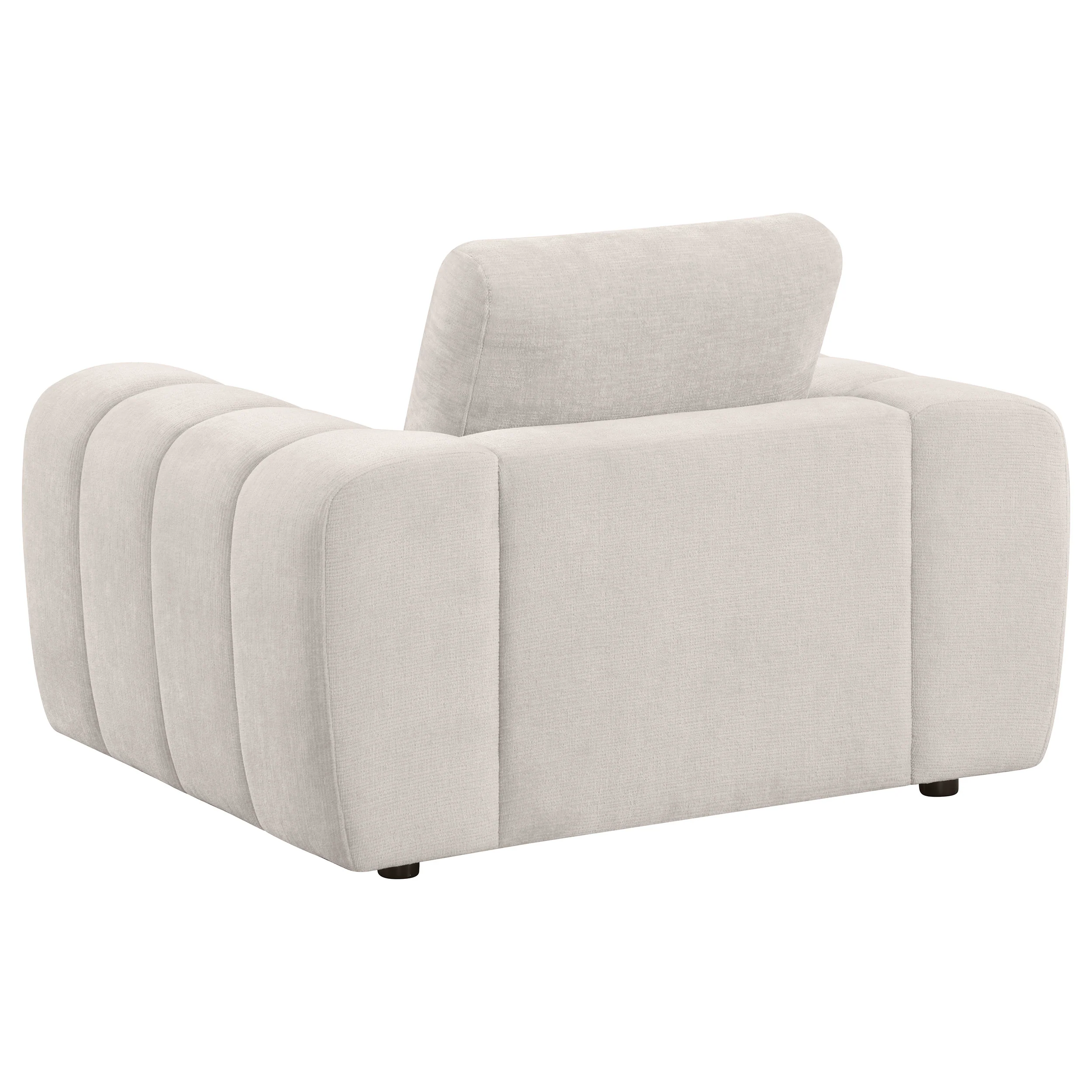 Burnett Ivory 3-piece Chenille Upholstered Sofa Set - Image 7