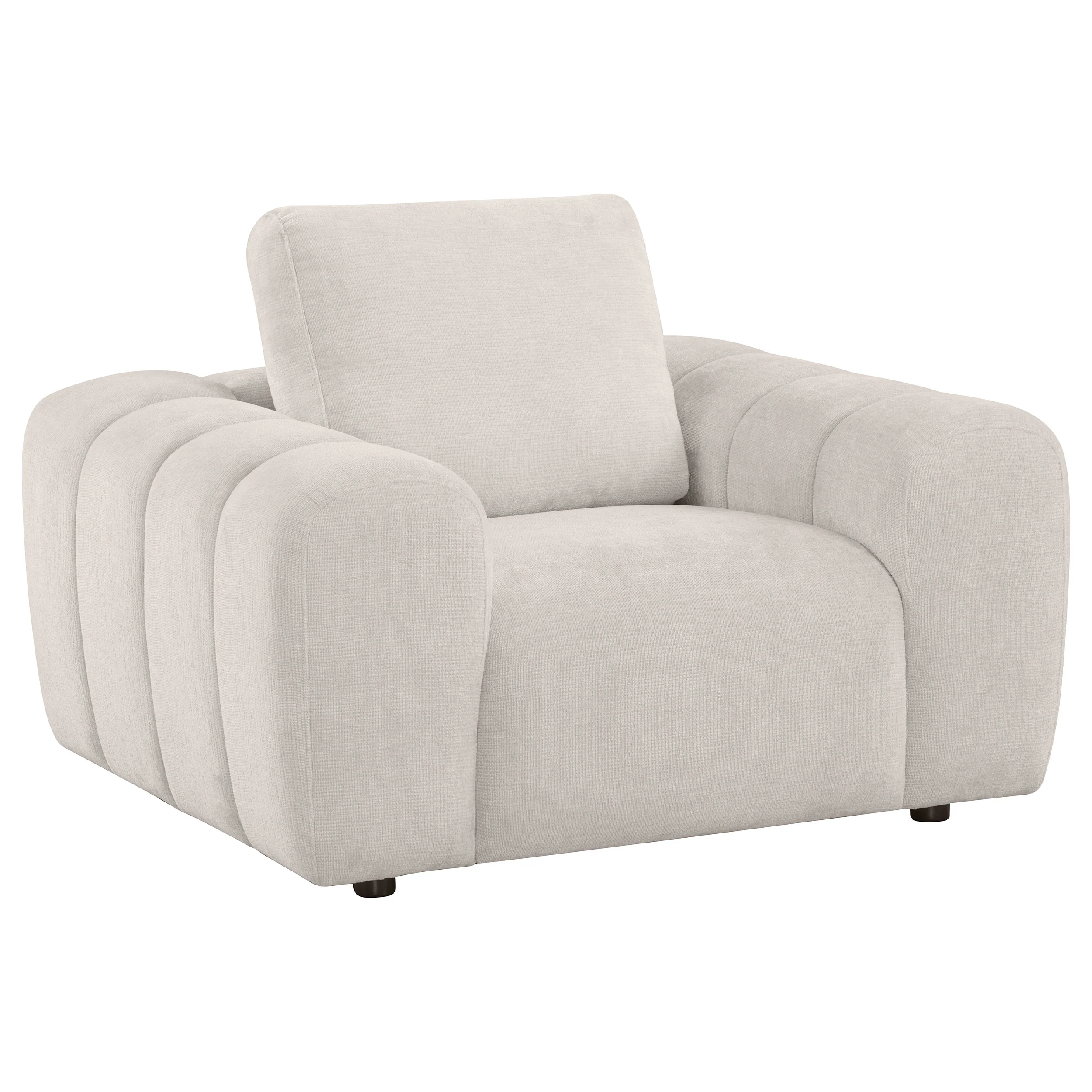 Burnett Ivory 4-piece Chenille Upholstered Sofa Set - Image 6